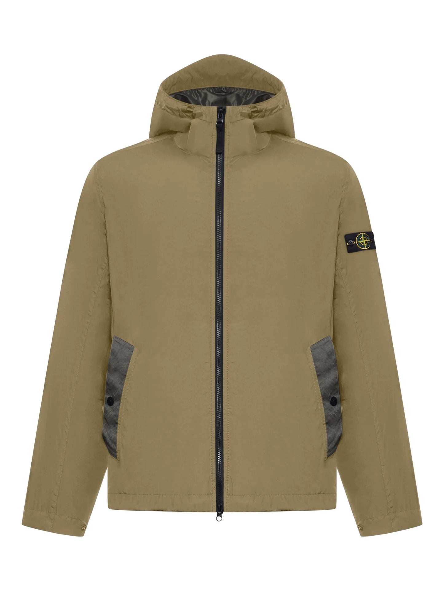 hooded zip-up jacket