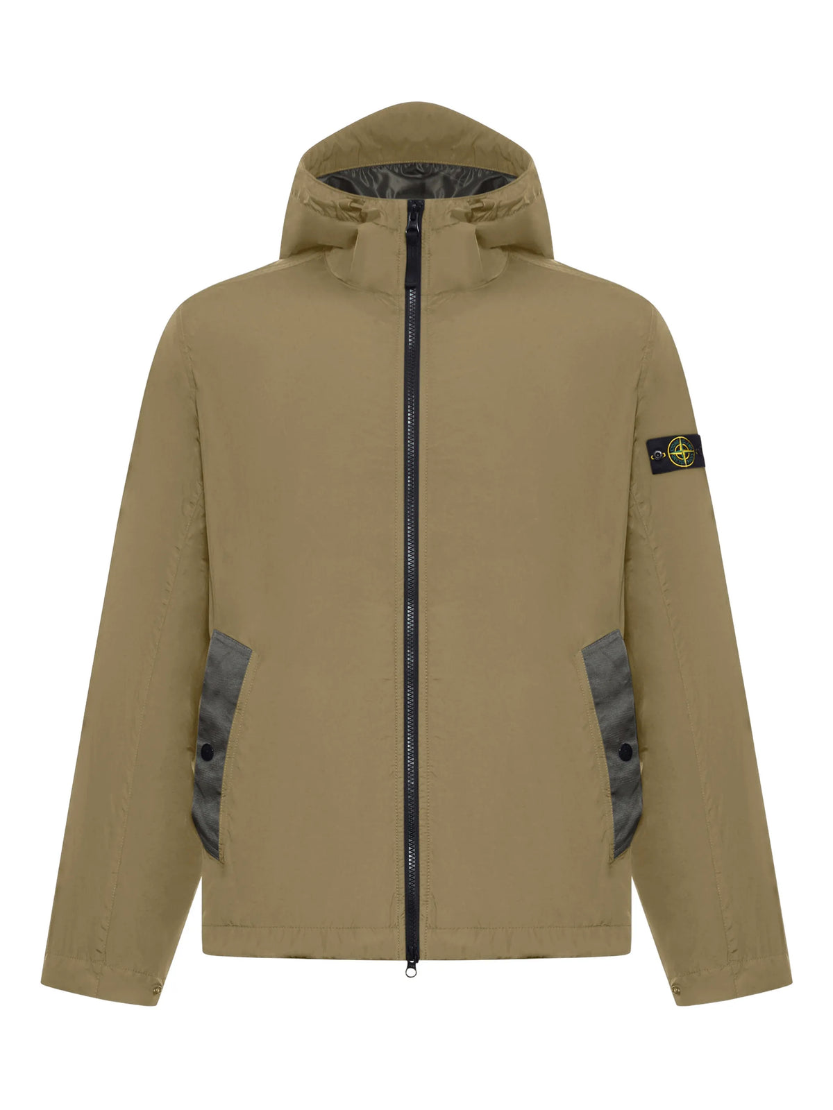 hooded zip-up jacket