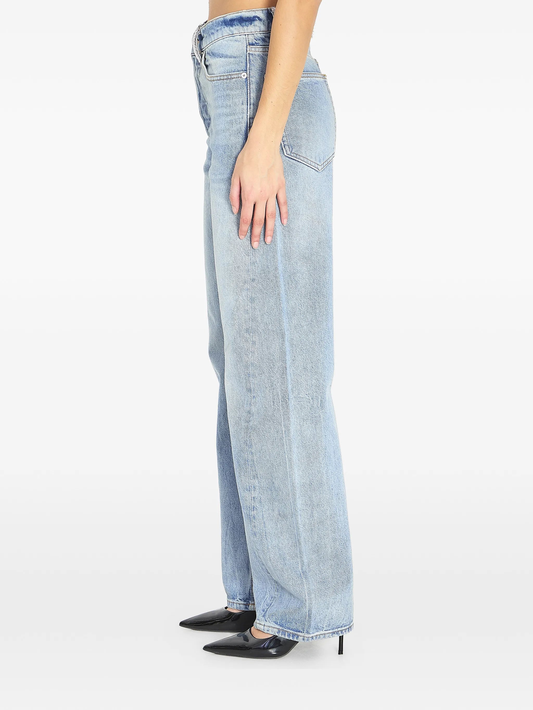 Float rhinestone jeans