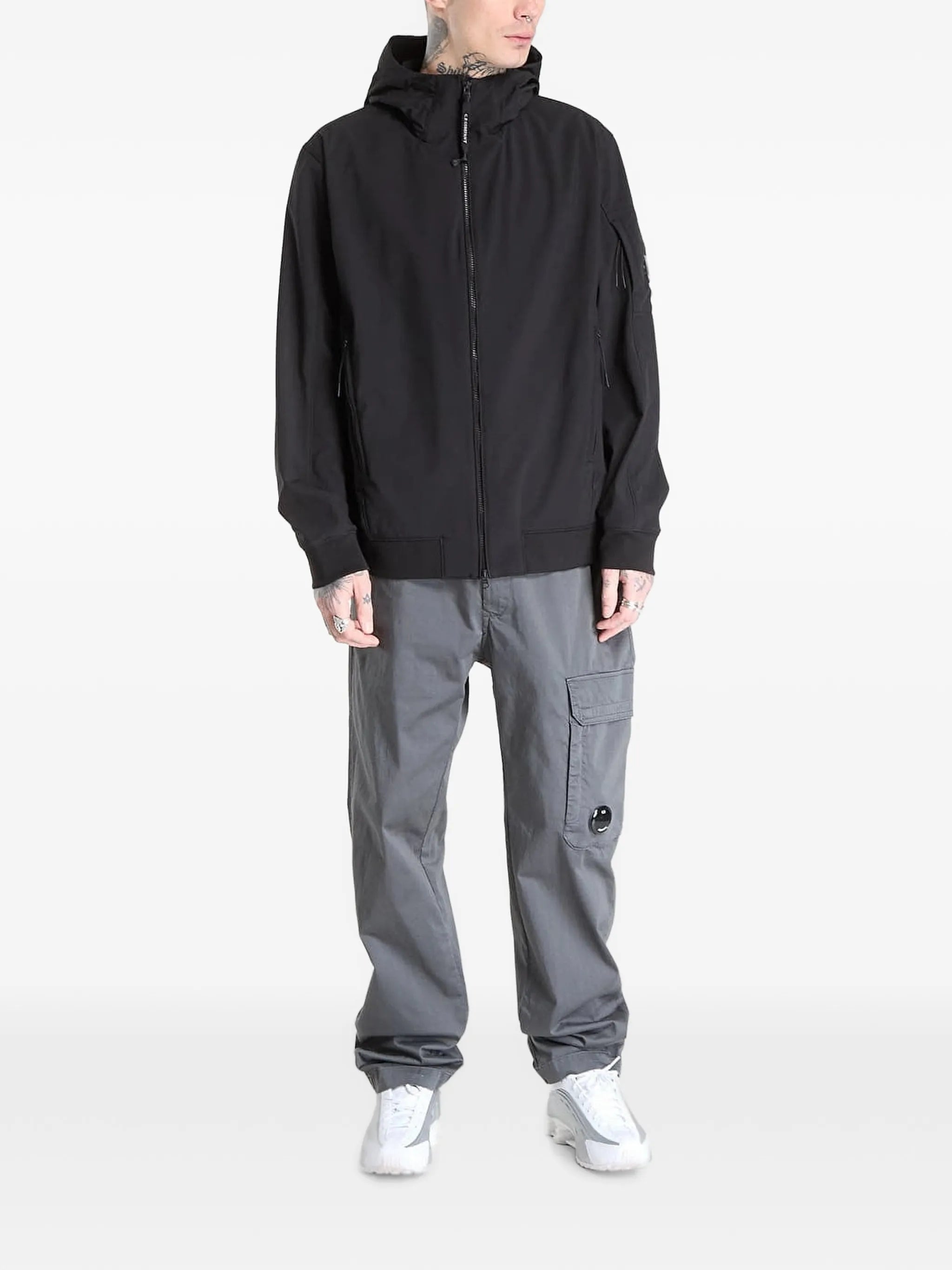 SHELL-R hooded zip jacket