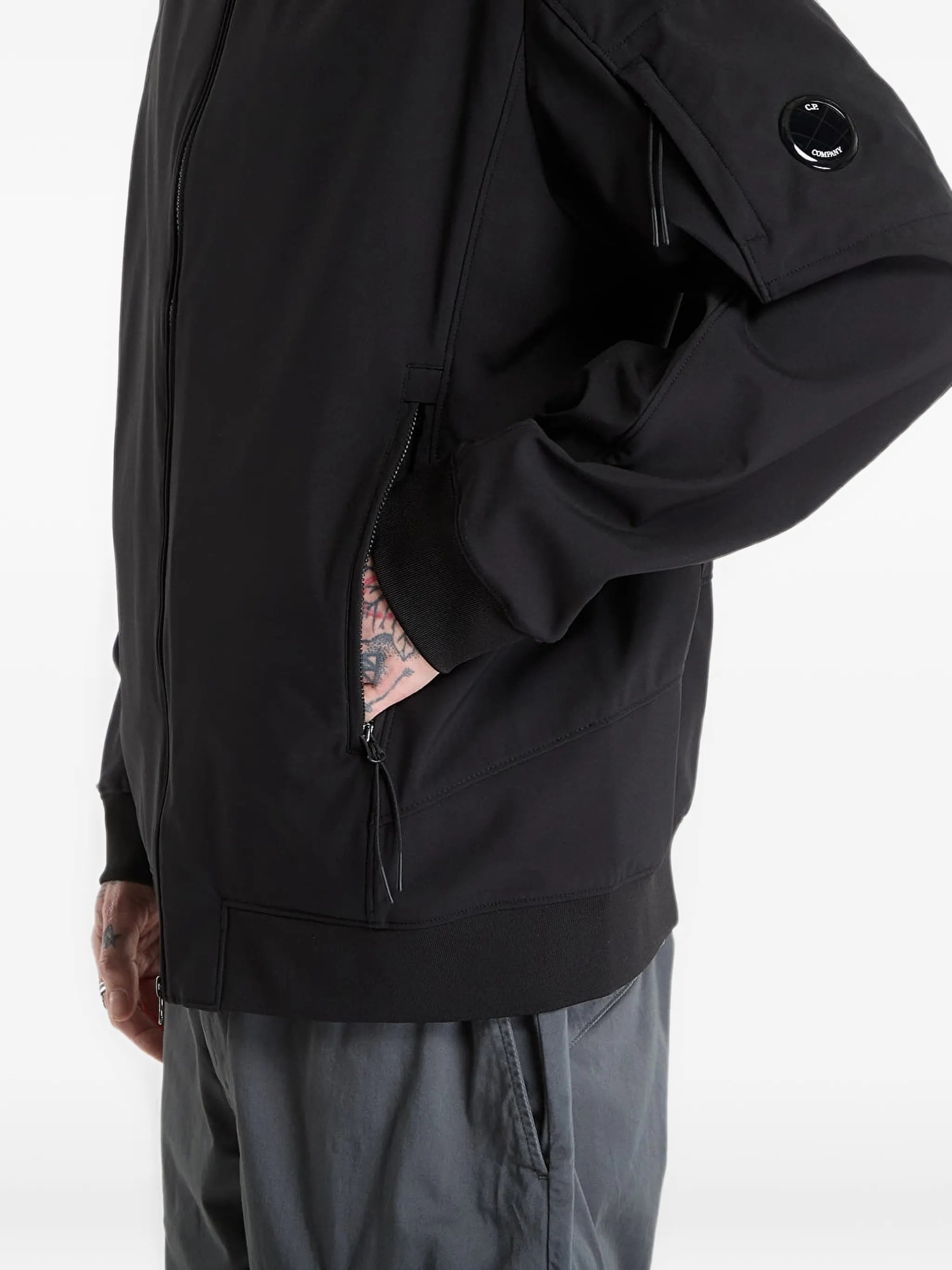 SHELL-R hooded zip jacket