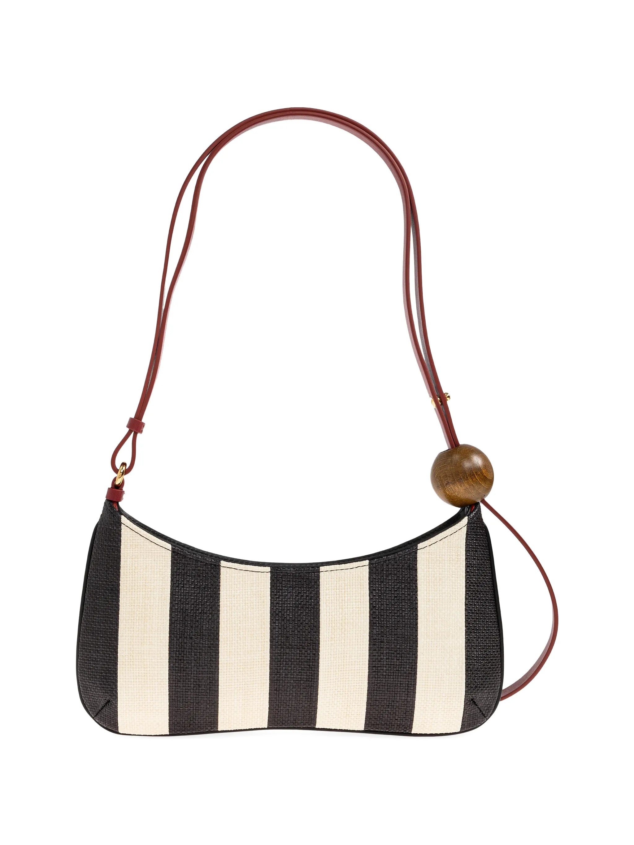 The Bisou Perle striped shoulder bag