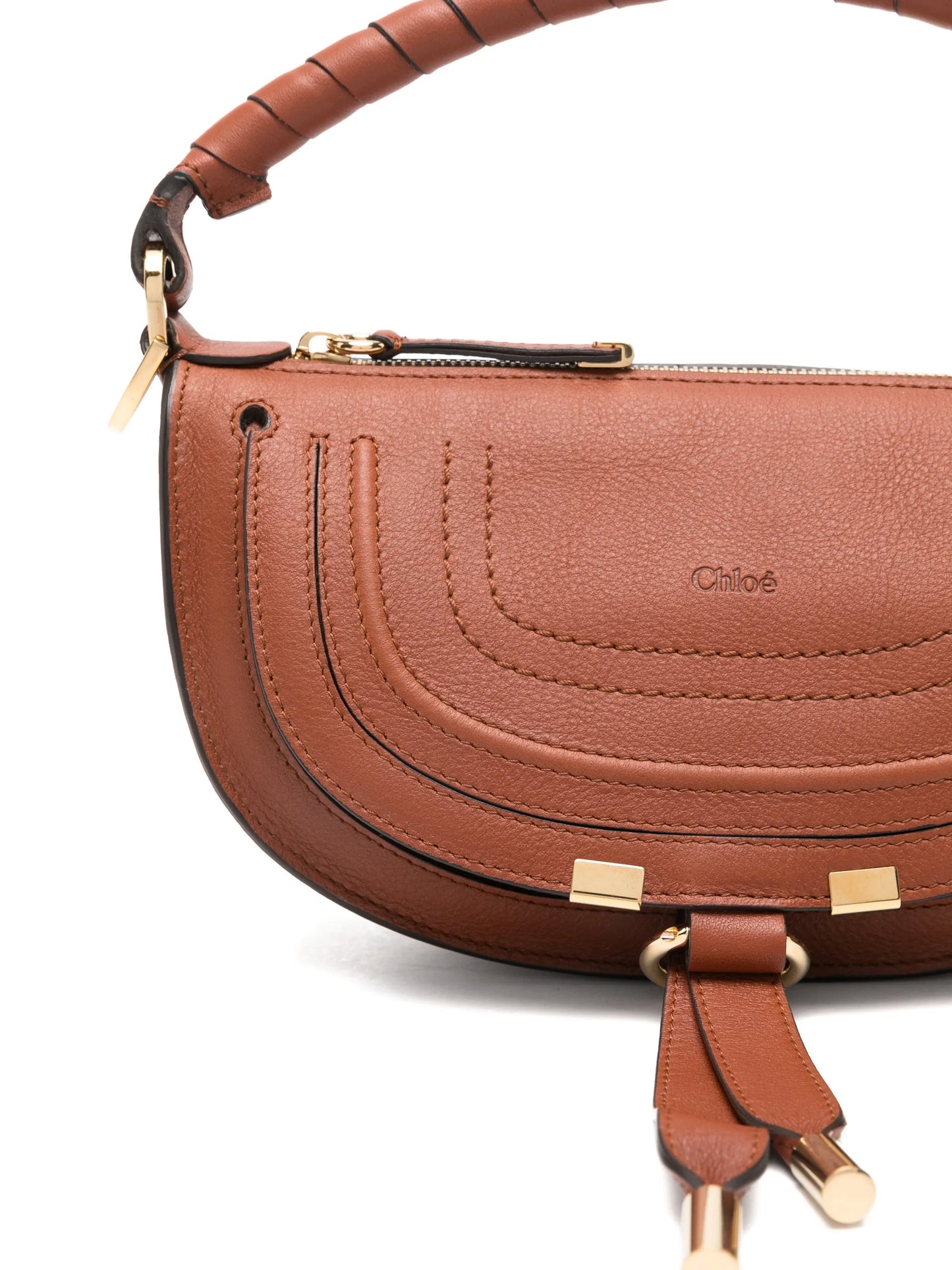 mini Marcie twisted-handle leather shoulder bag