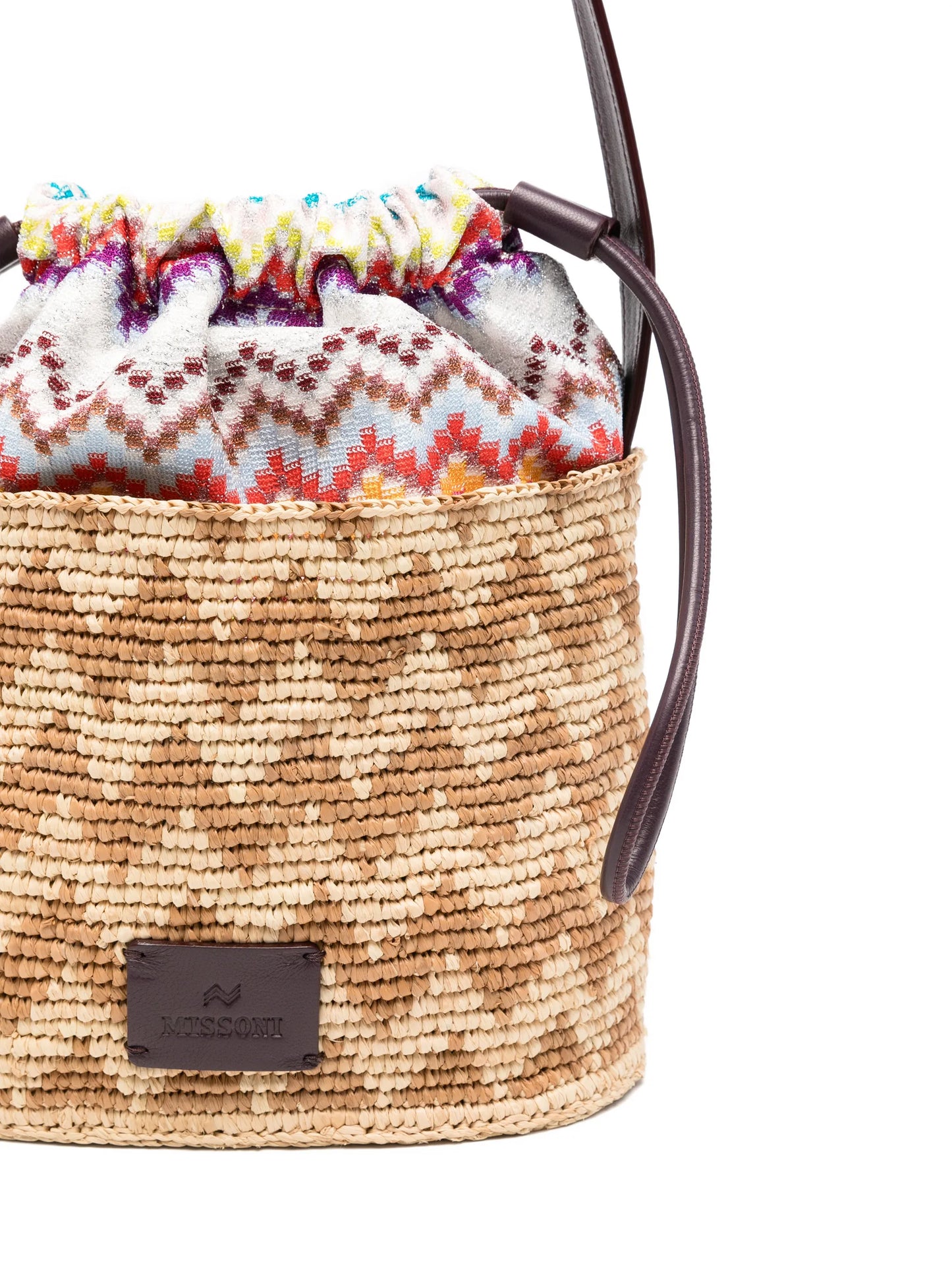 small zig-zag bucket bag