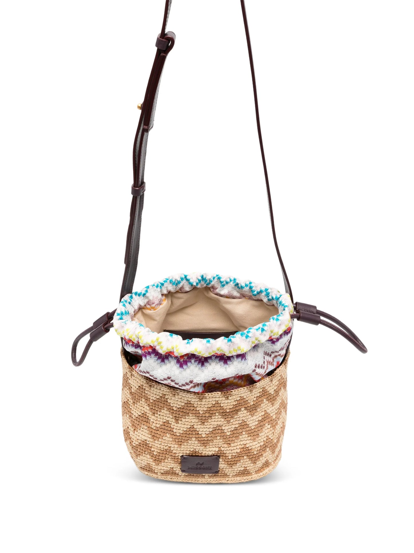 small zig-zag bucket bag