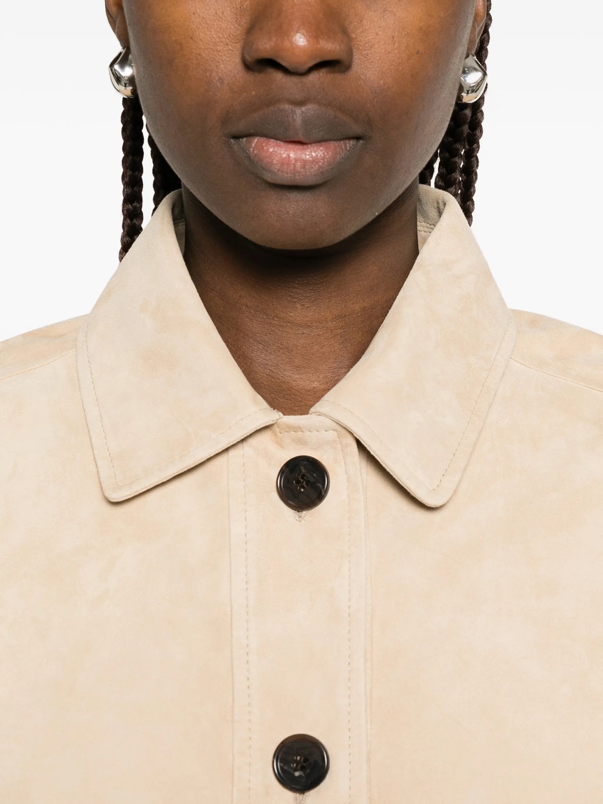 Miri front pocket leather jacket