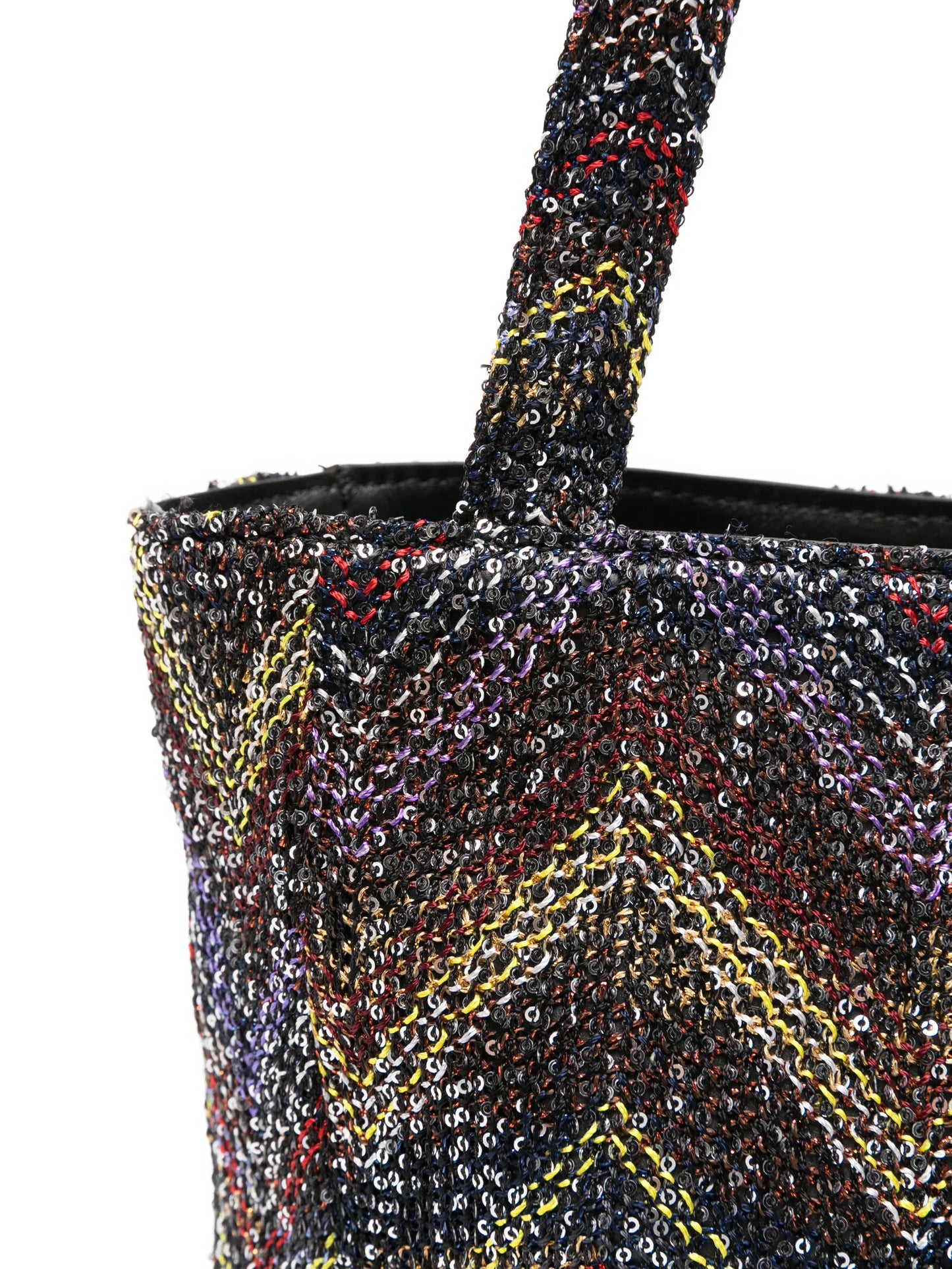 mini Caperdoni sequin chevron tote bag