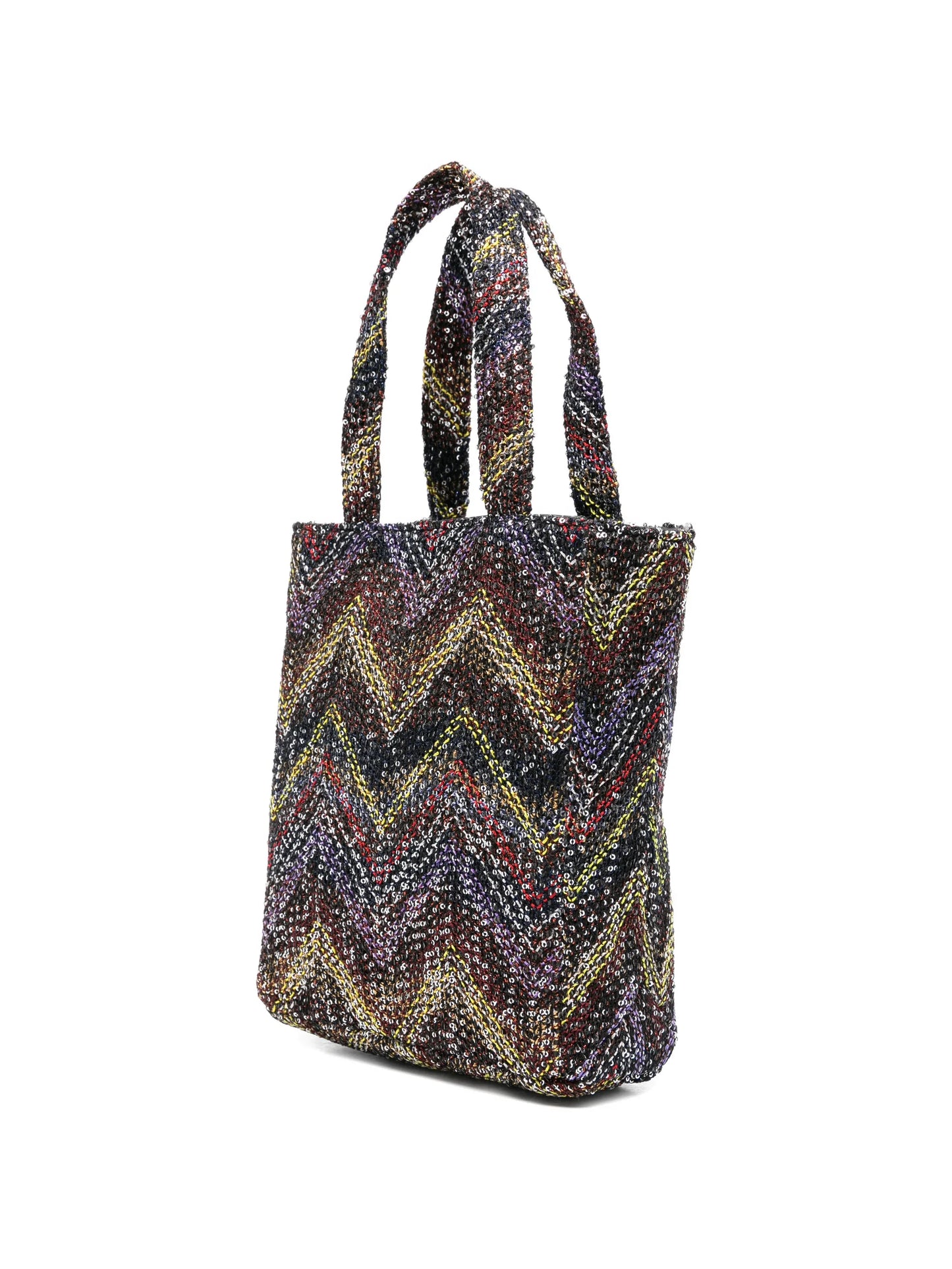 mini Caperdoni sequin chevron tote bag