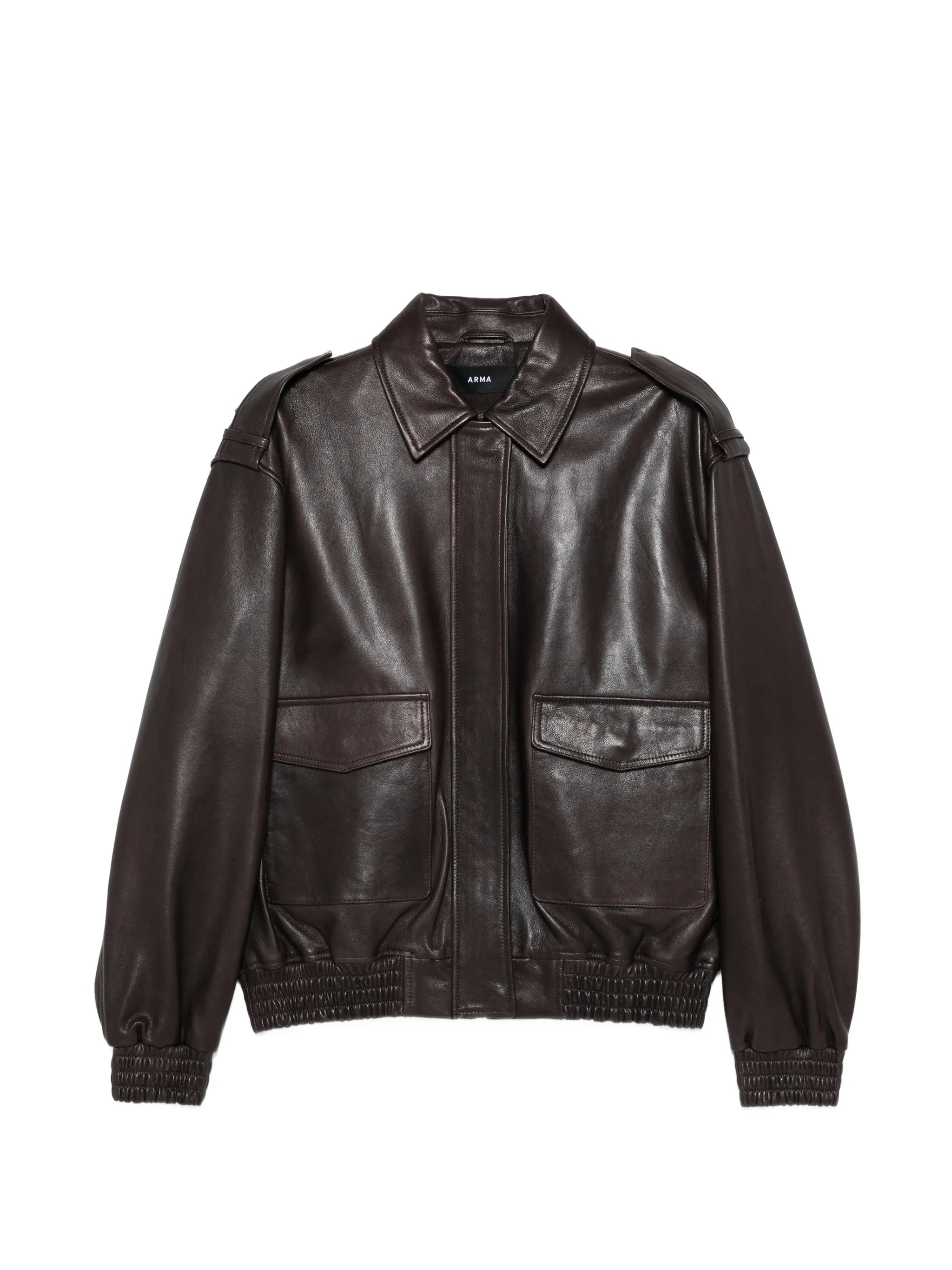 Astra leather bomber jacket