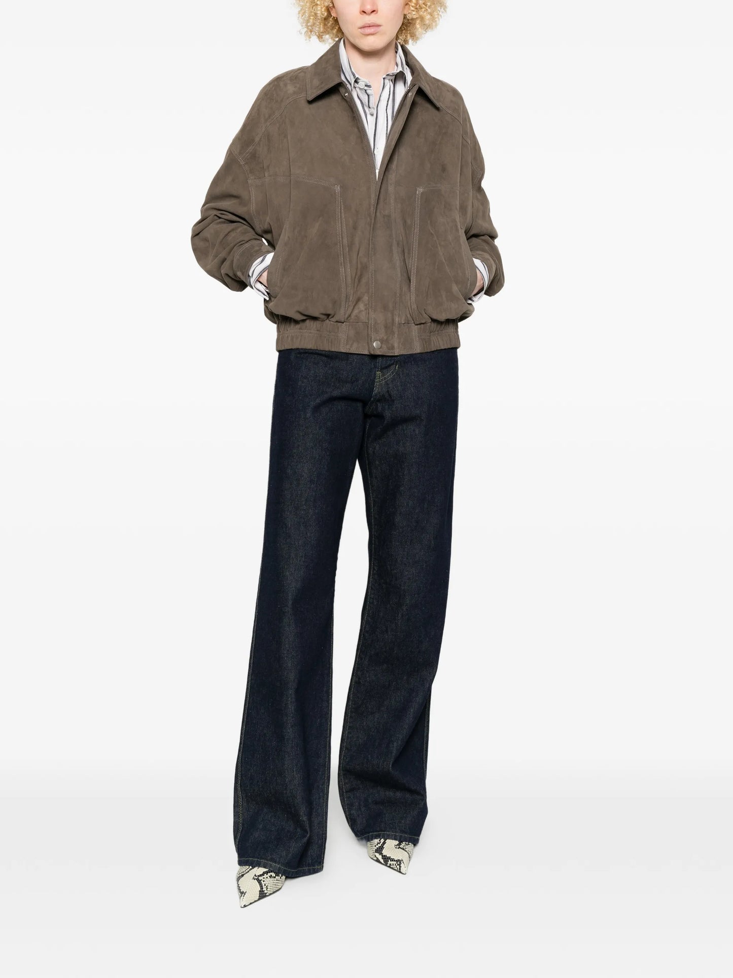 Frederica bomber leather jacket