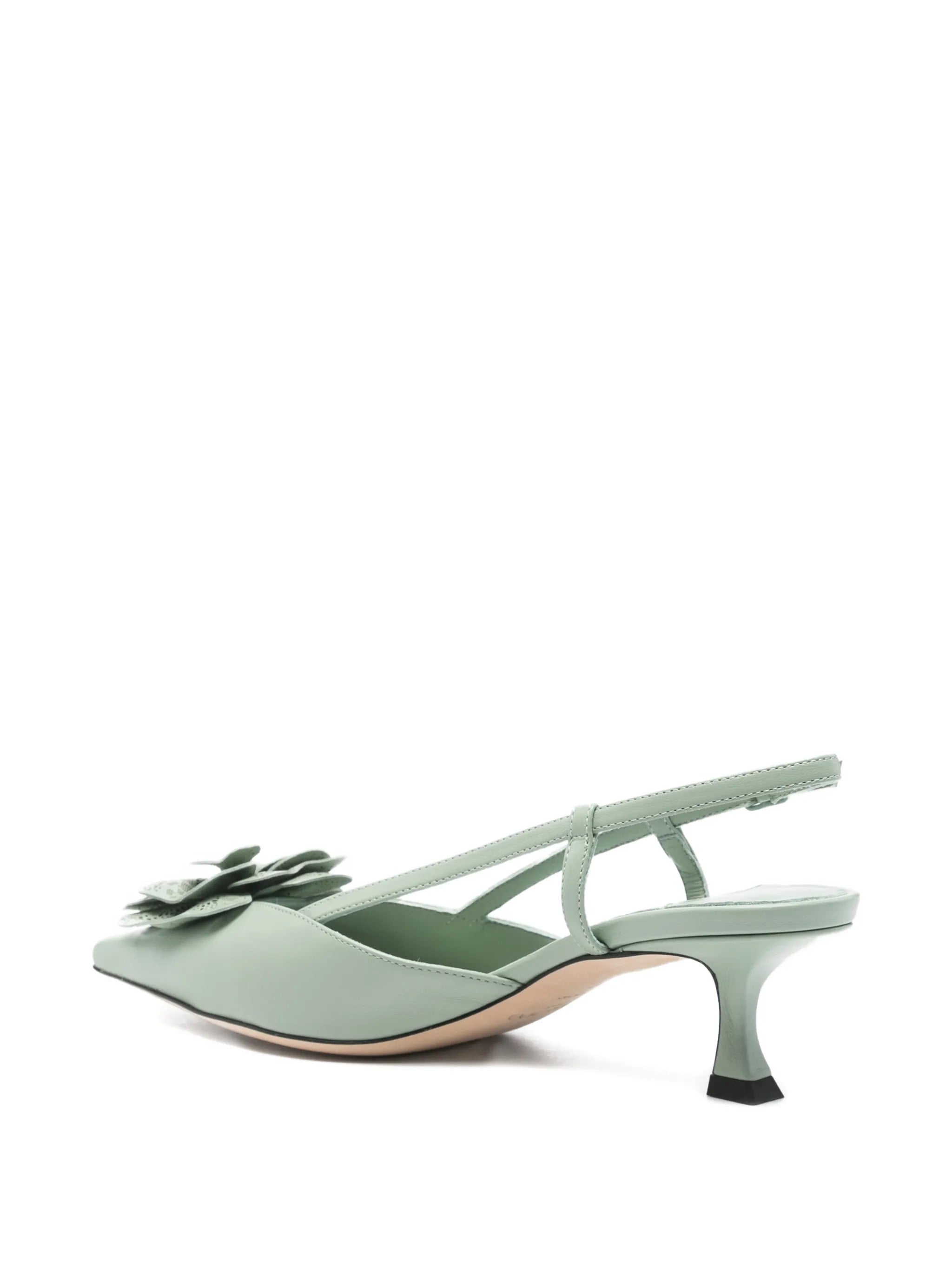 floral-detail pointed pumps