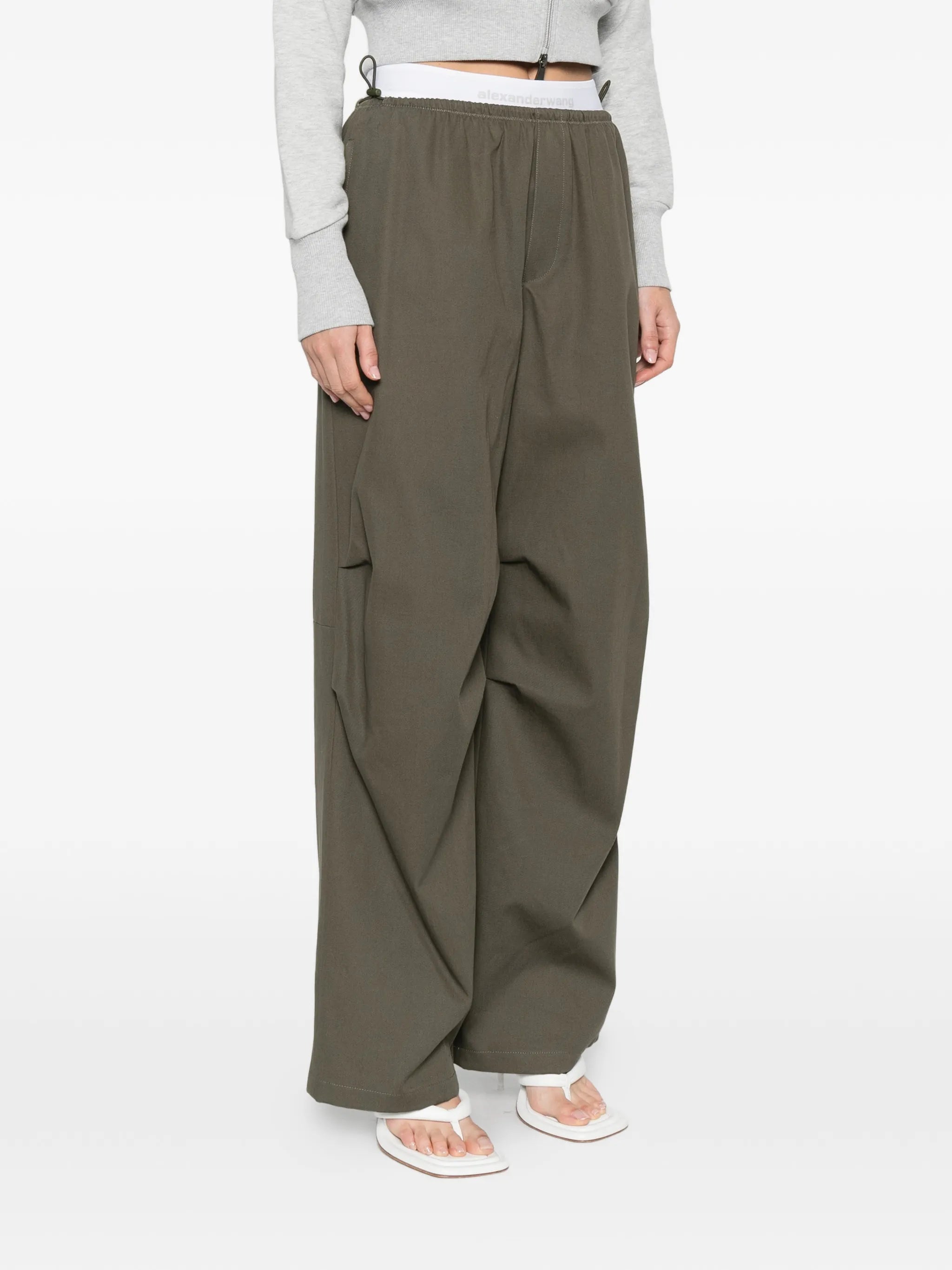 logo-waistband trousers
