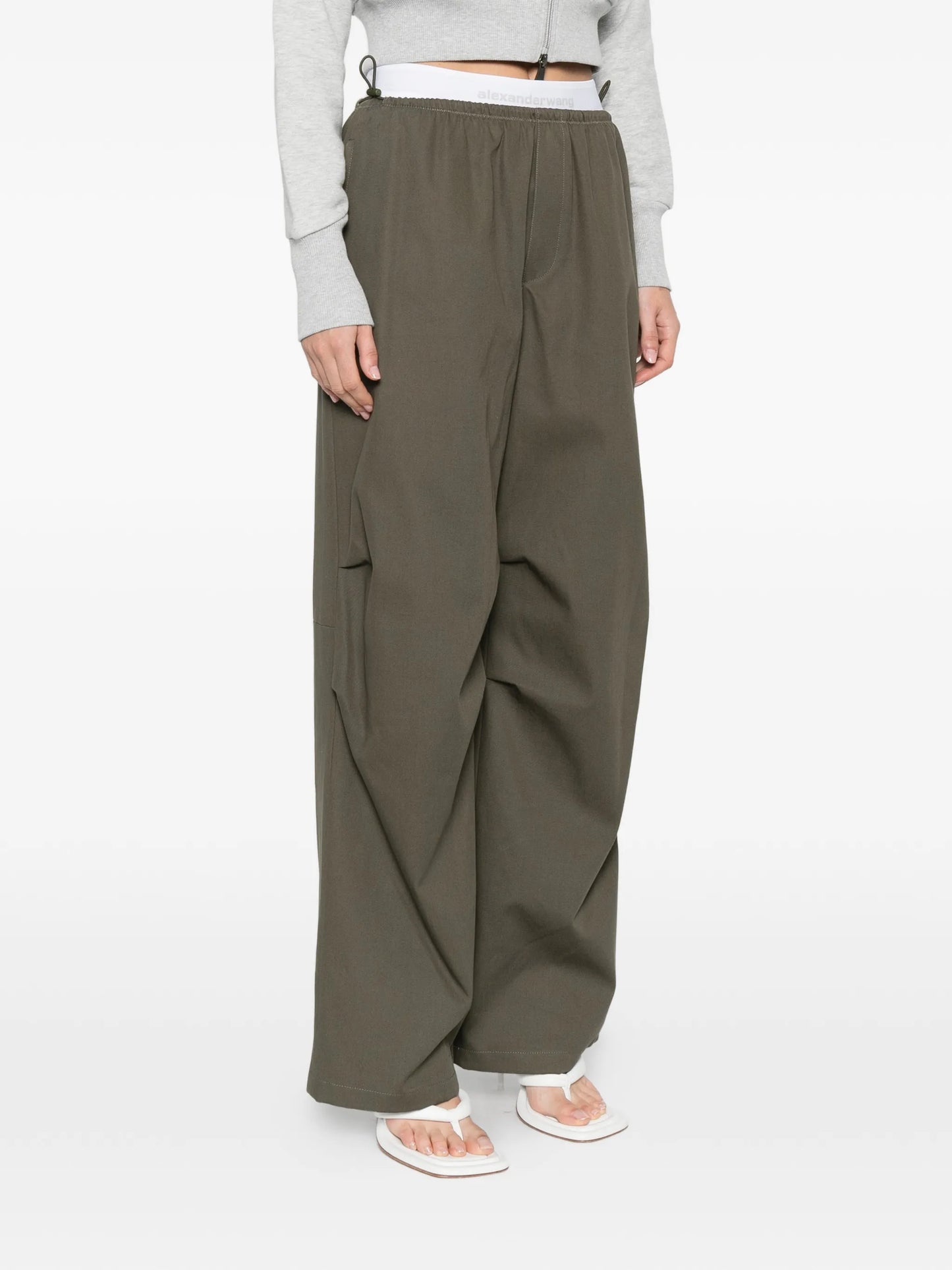 logo-waistband trousers