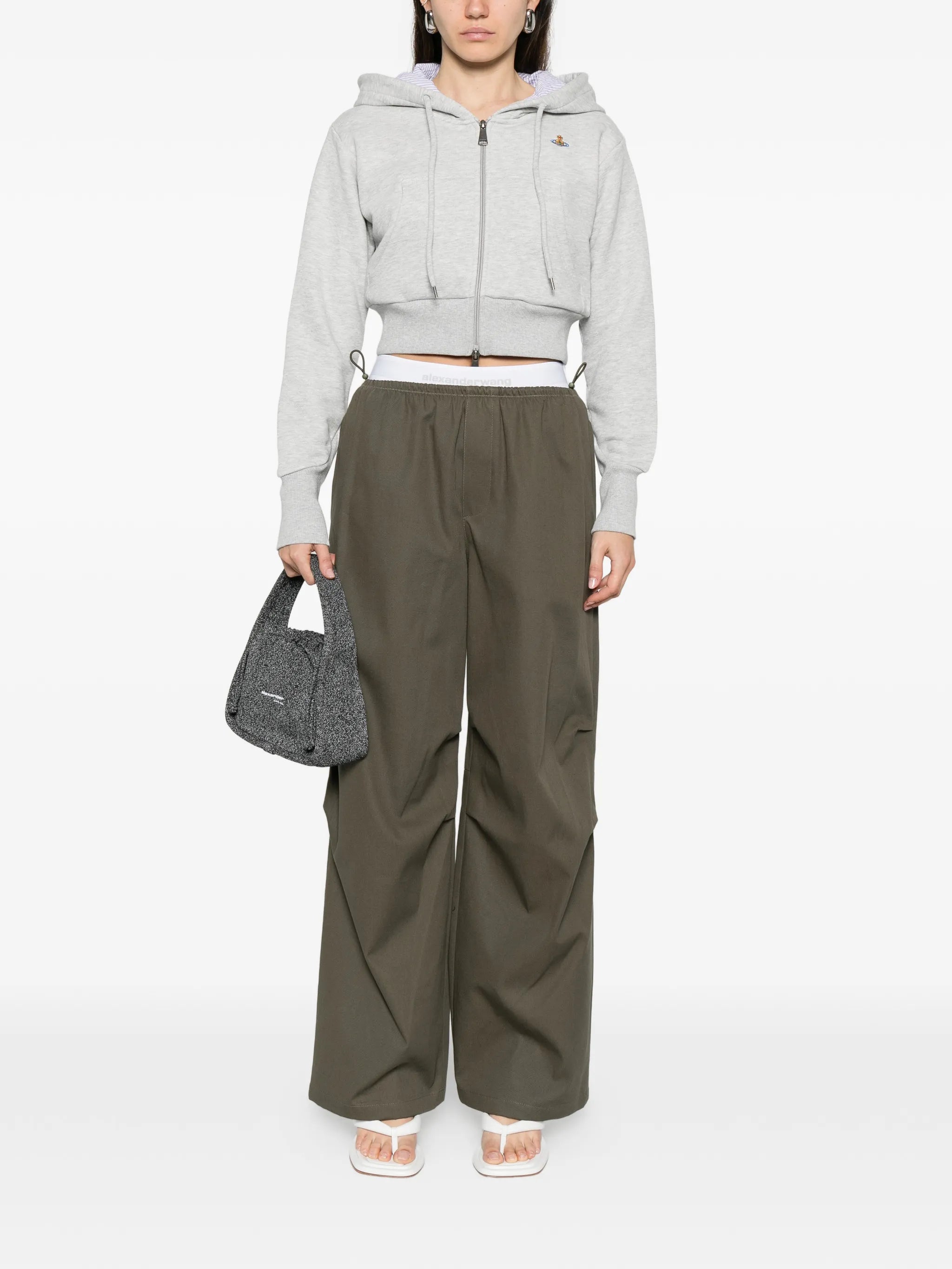 logo-waistband trousers