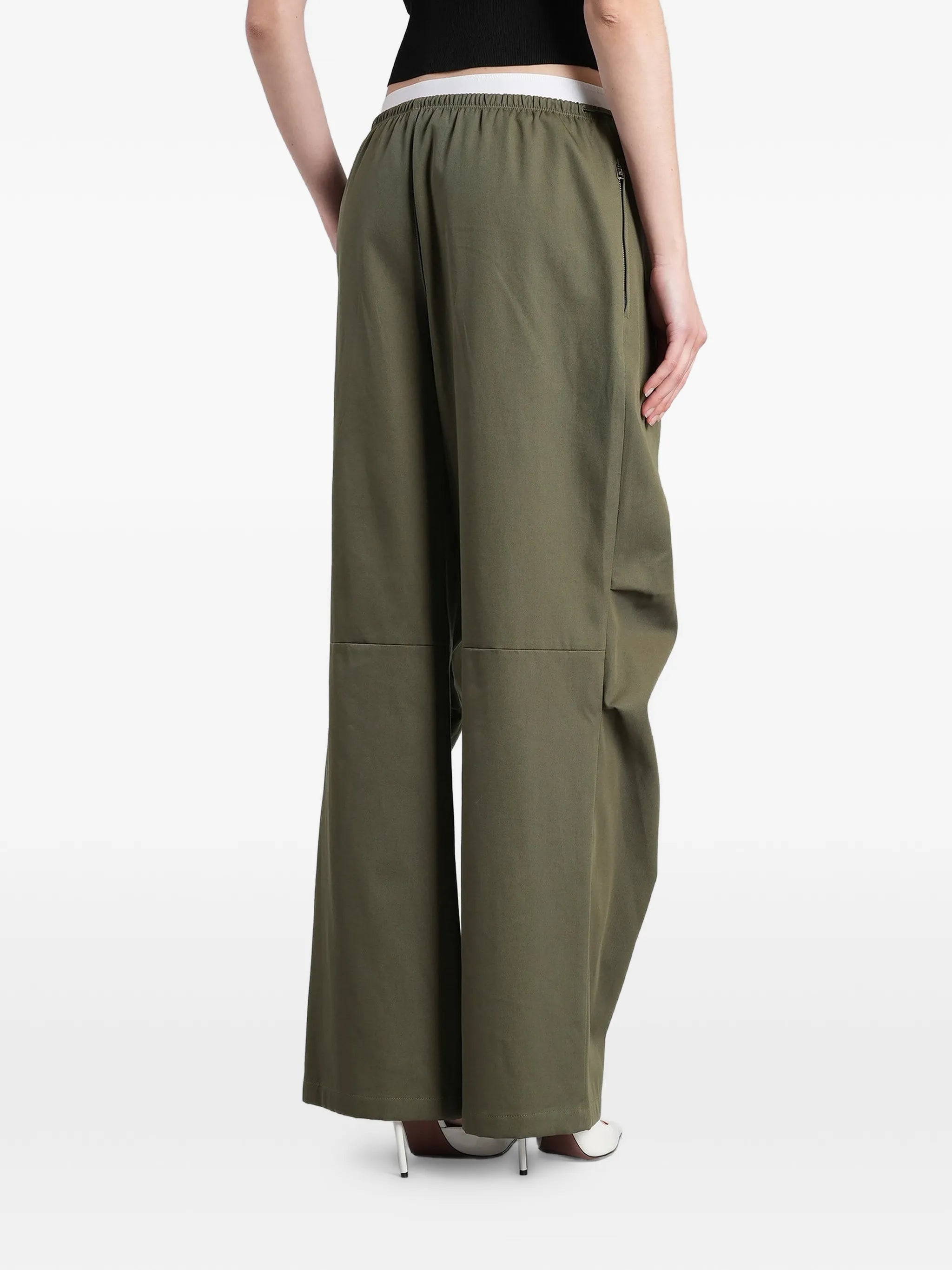 logo-waistband trousers