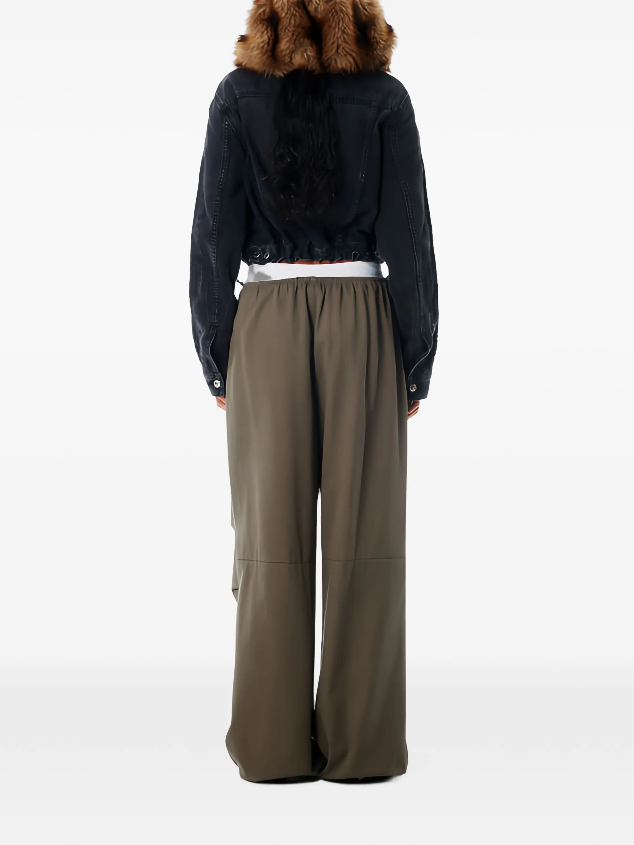 logo-waistband trousers