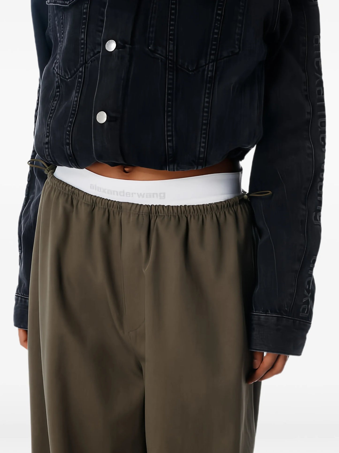 logo-waistband trousers