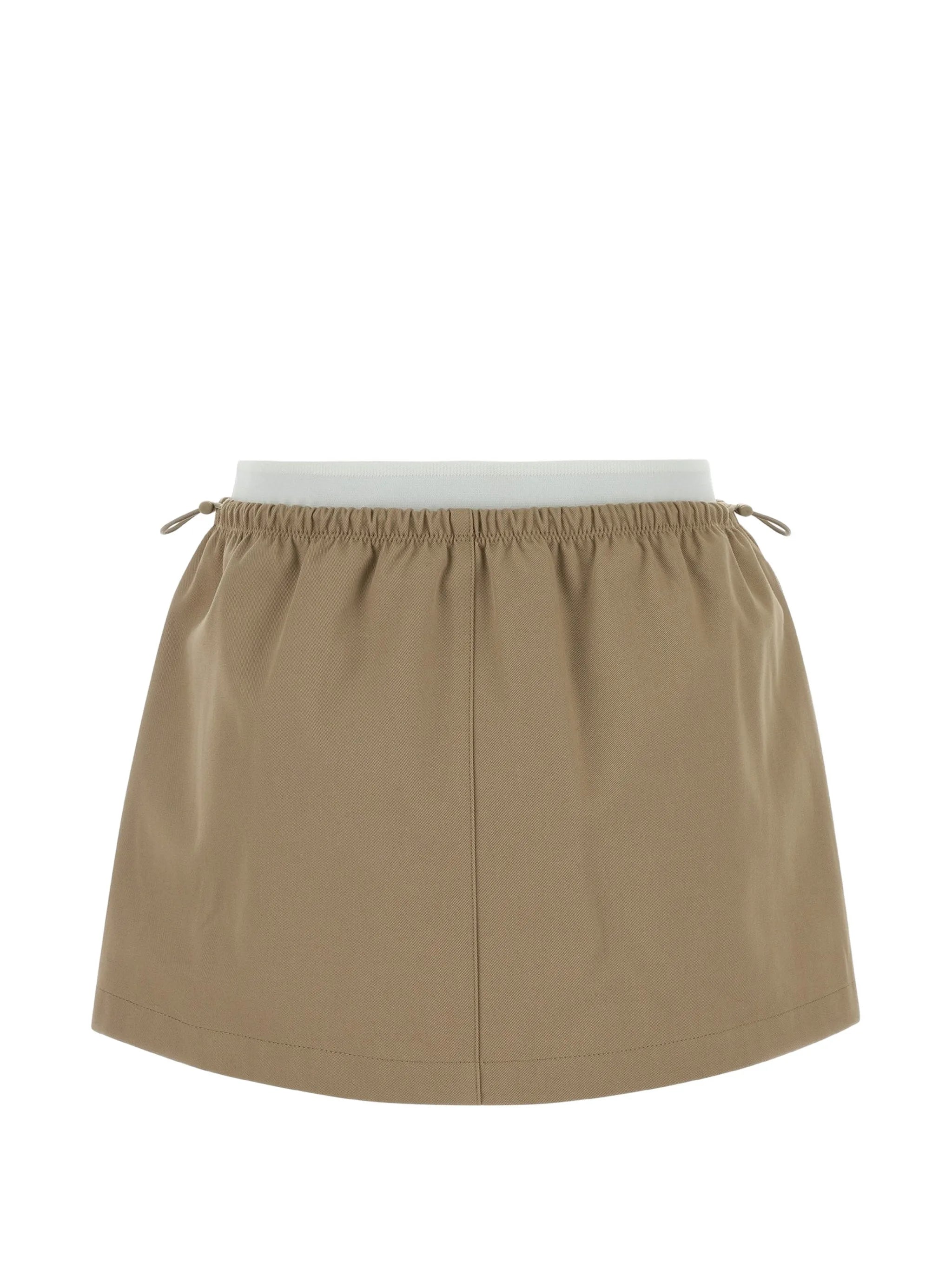 logo-waistband mini skirt