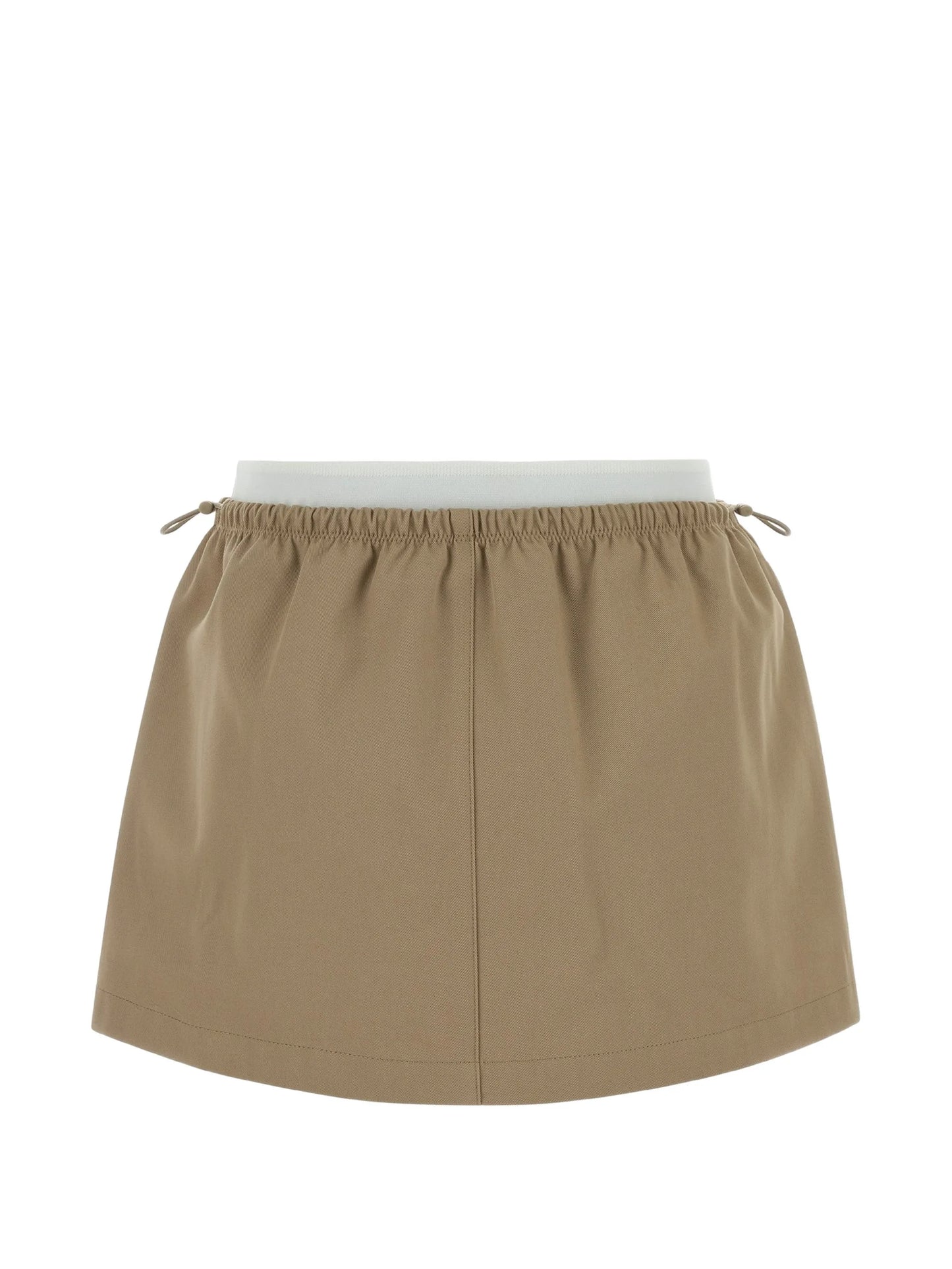 logo miniskirt in twill mid-rise