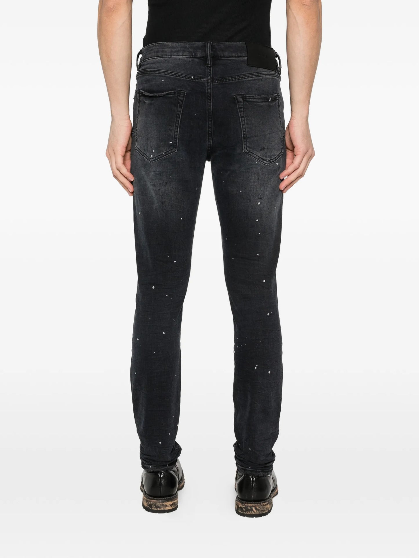 P001 Reflective Paint Repair skinny jeans