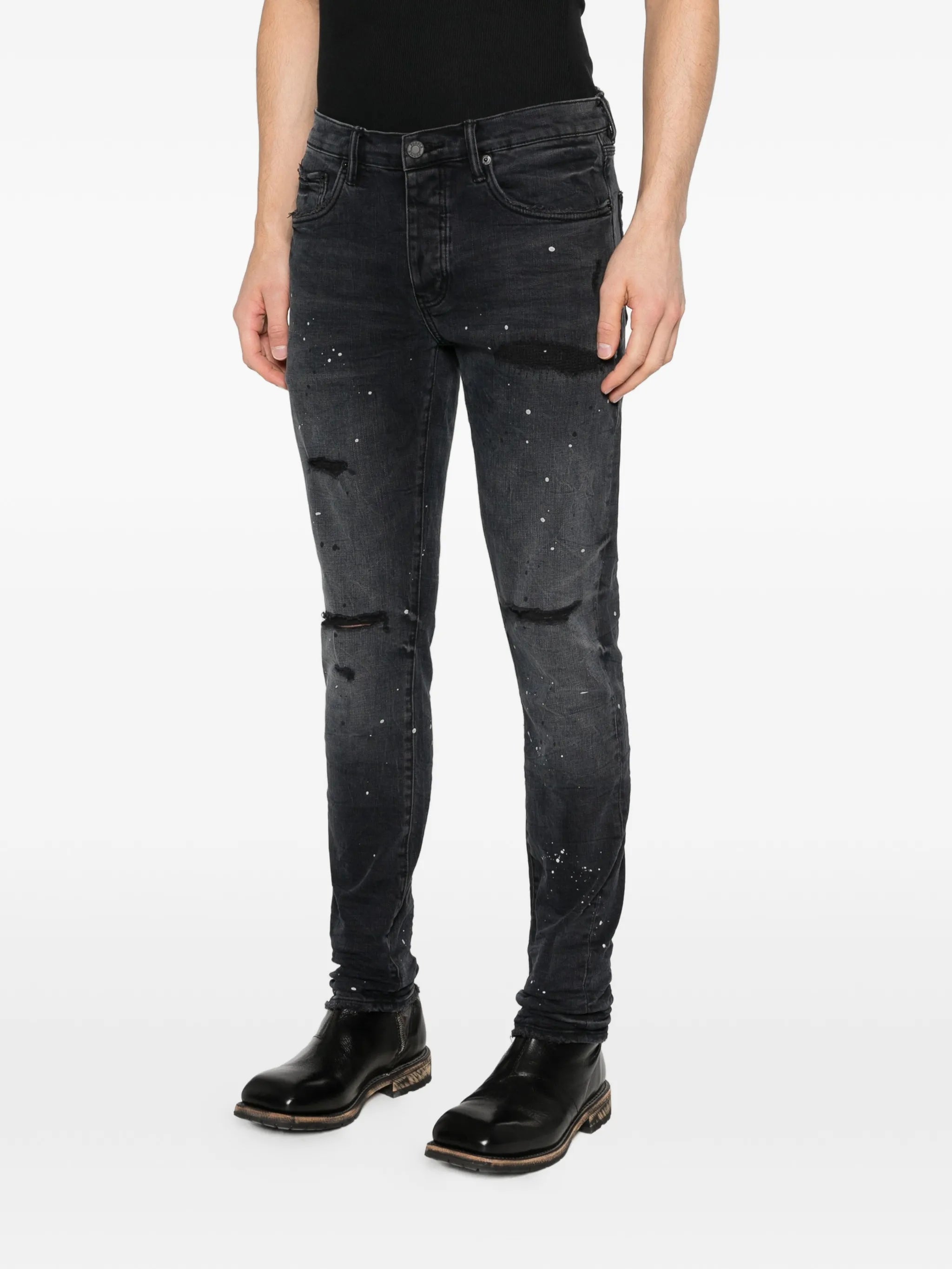 P001 Reflective Paint Repair skinny jeans