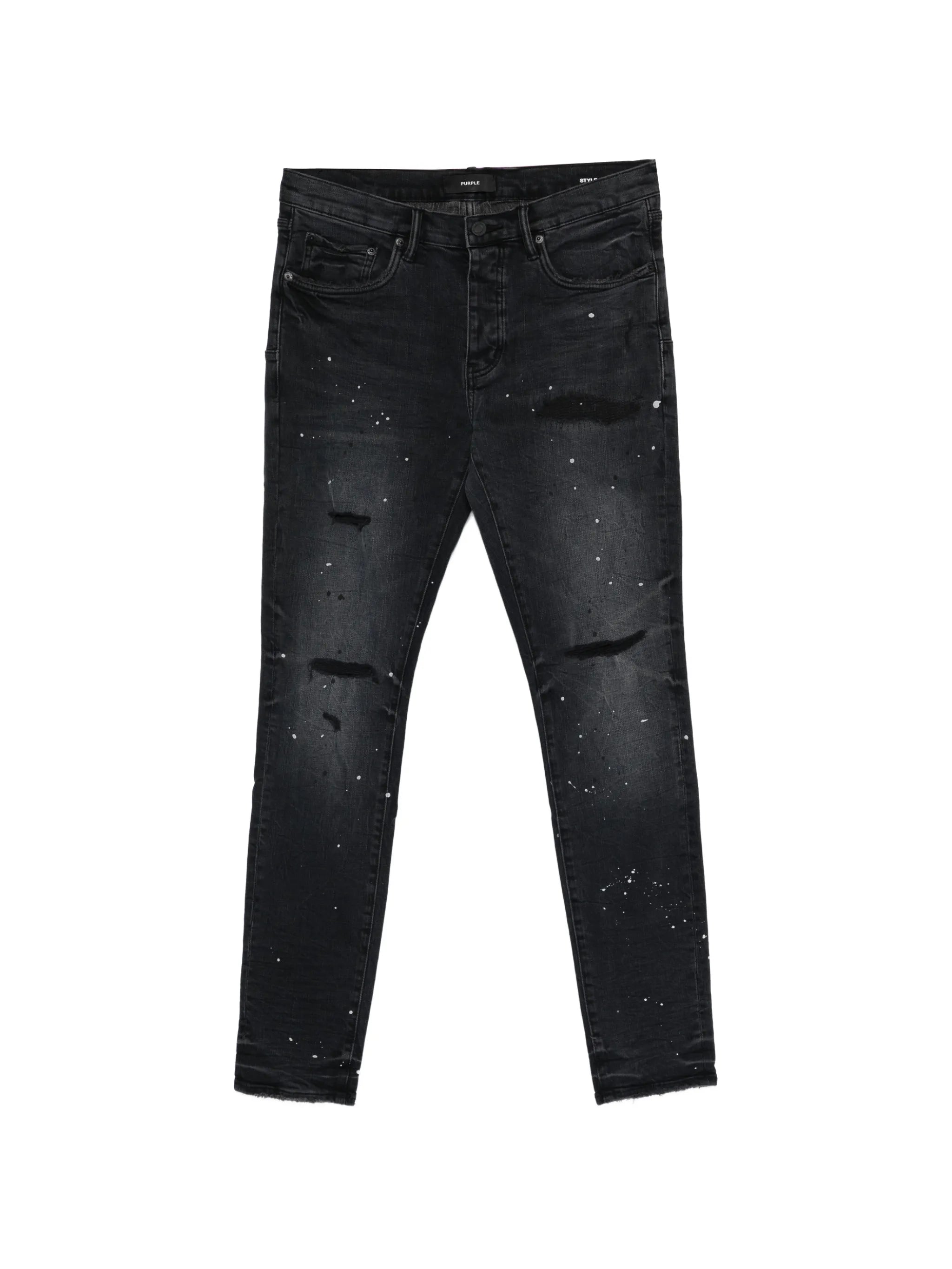 P001 Reflective Paint Repair skinny jeans