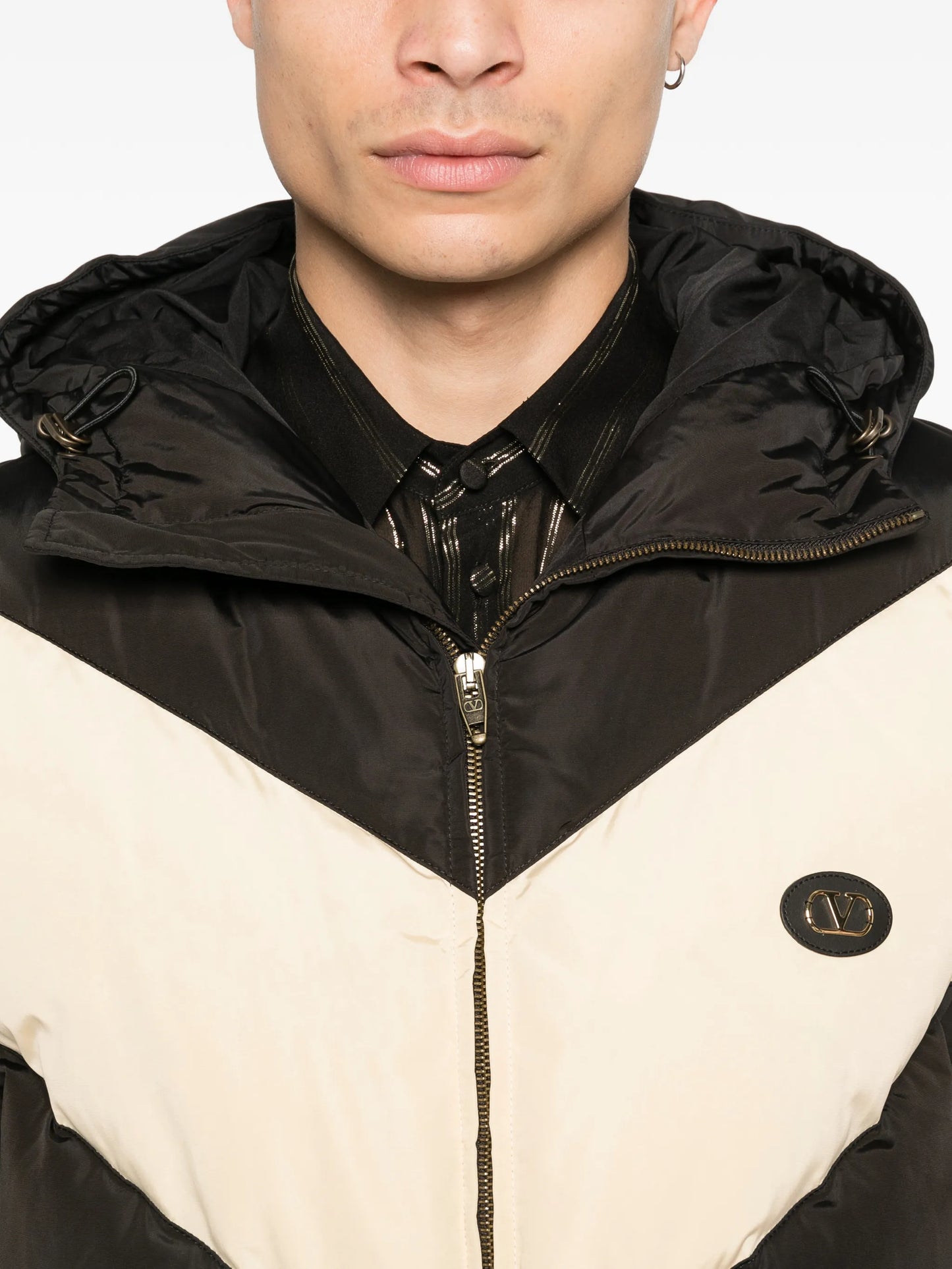 black hooded jacket