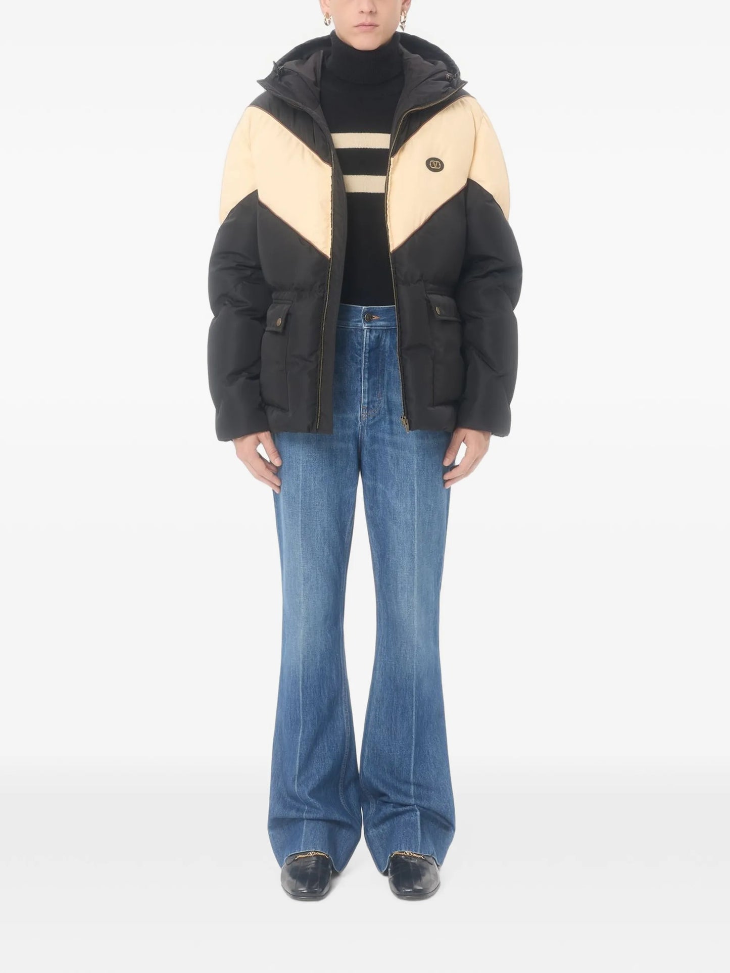 black hooded jacket