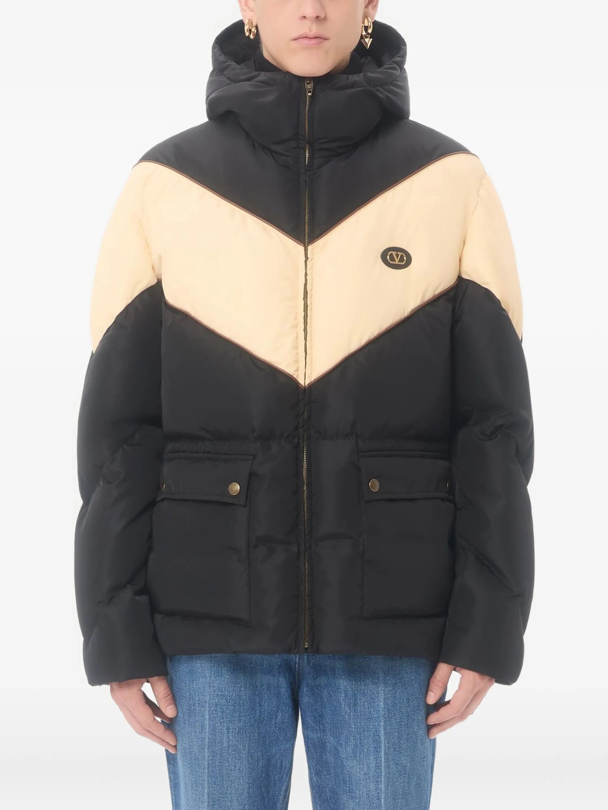 black hooded jacket