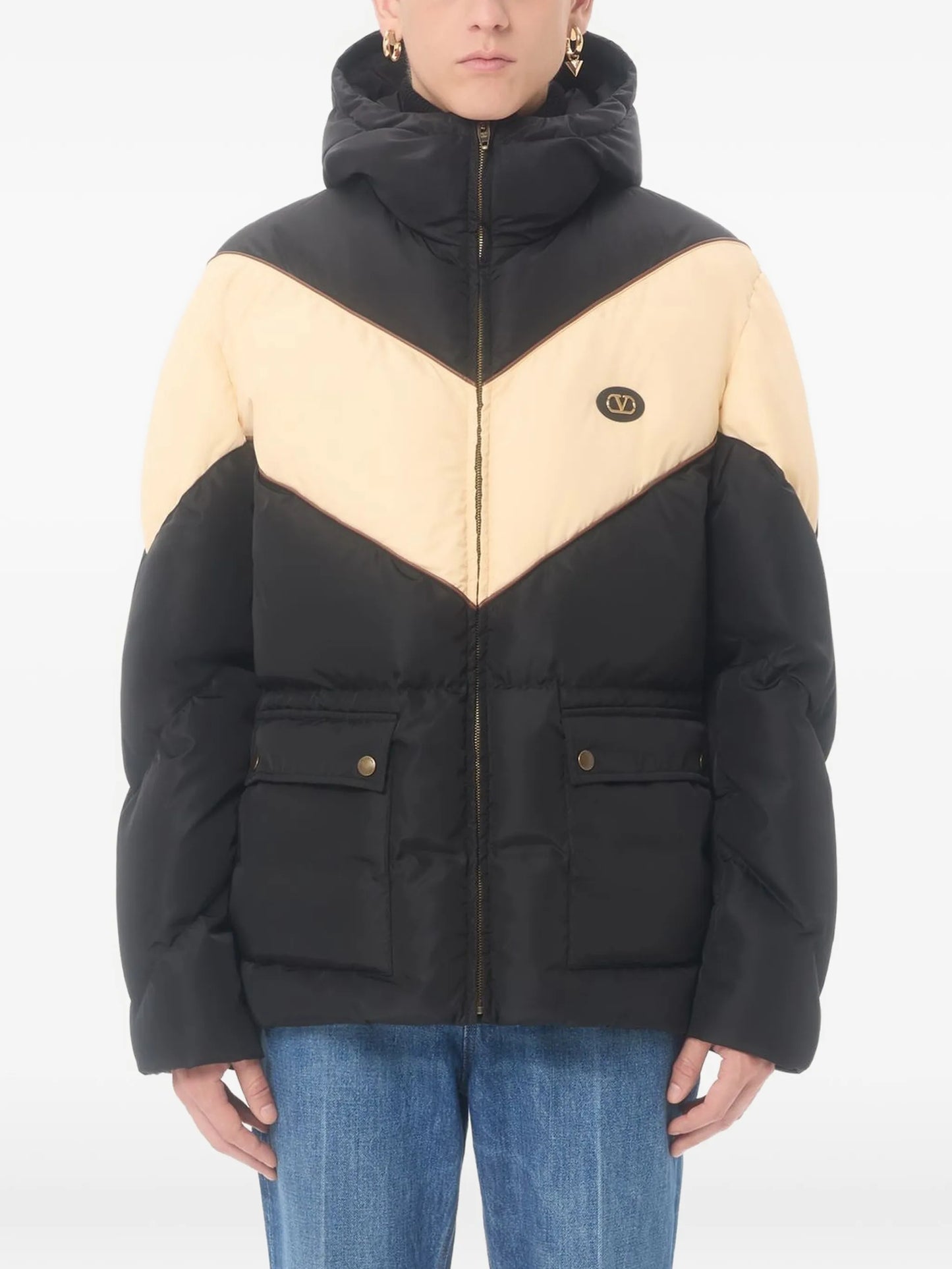 black hooded jacket