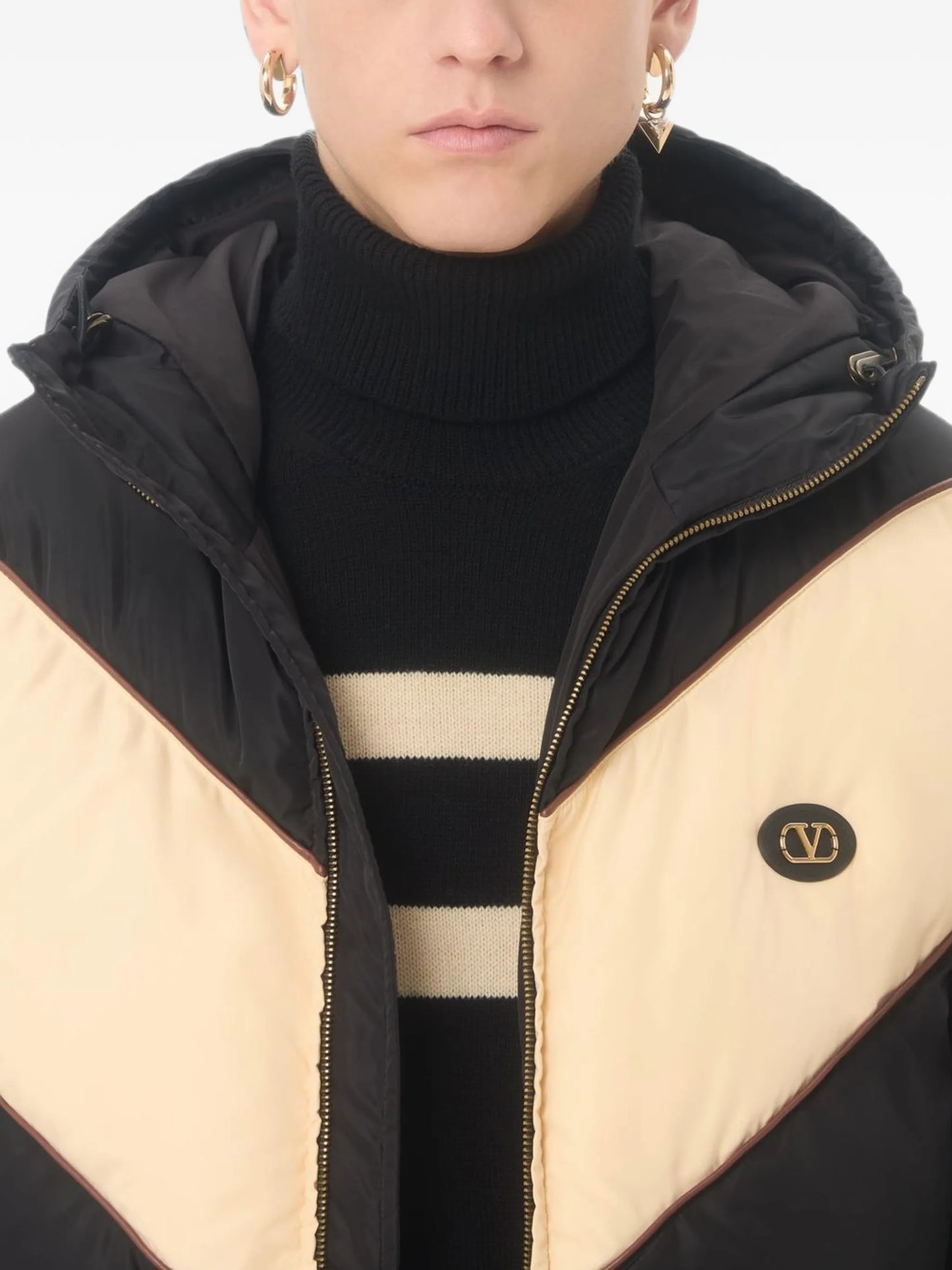 black hooded jacket