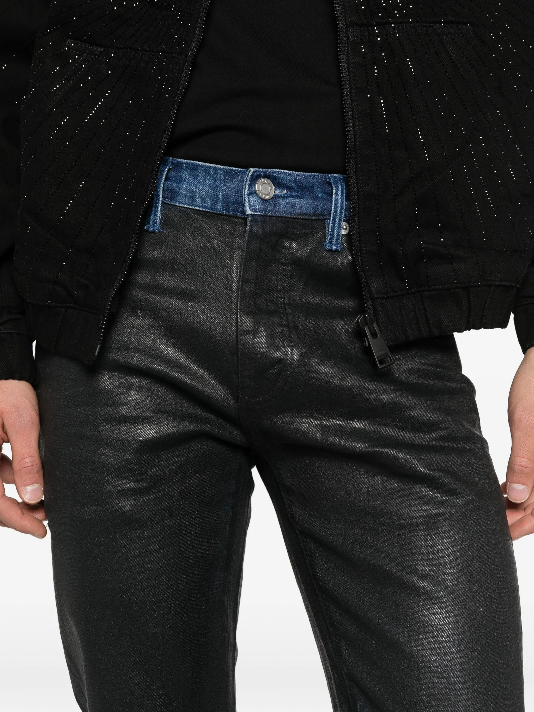 P001 coated skinny jeans