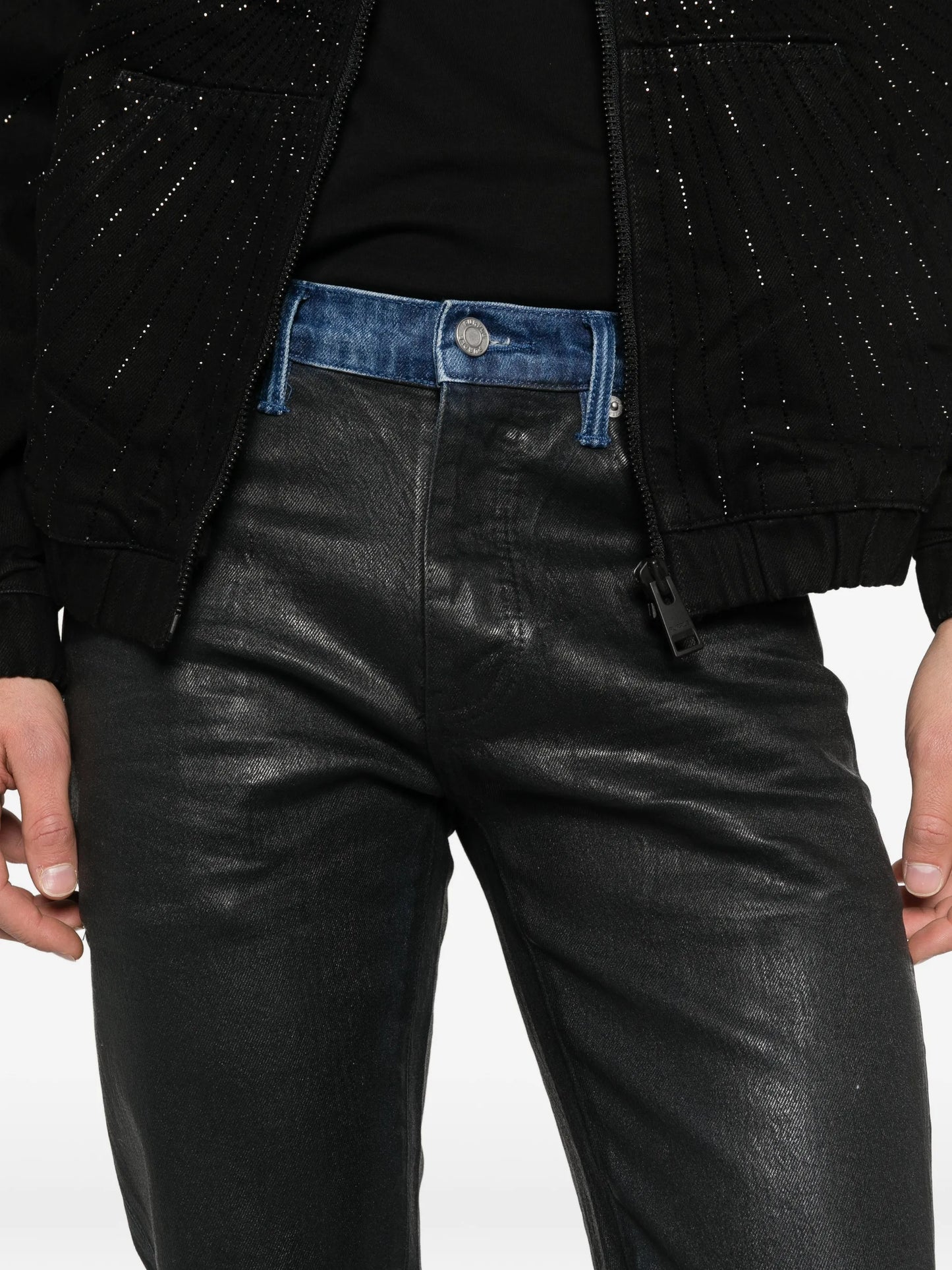 P001 coated skinny jeans