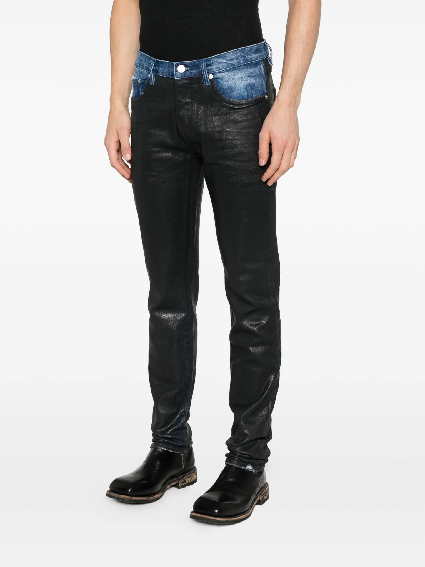 P001 coated skinny jeans