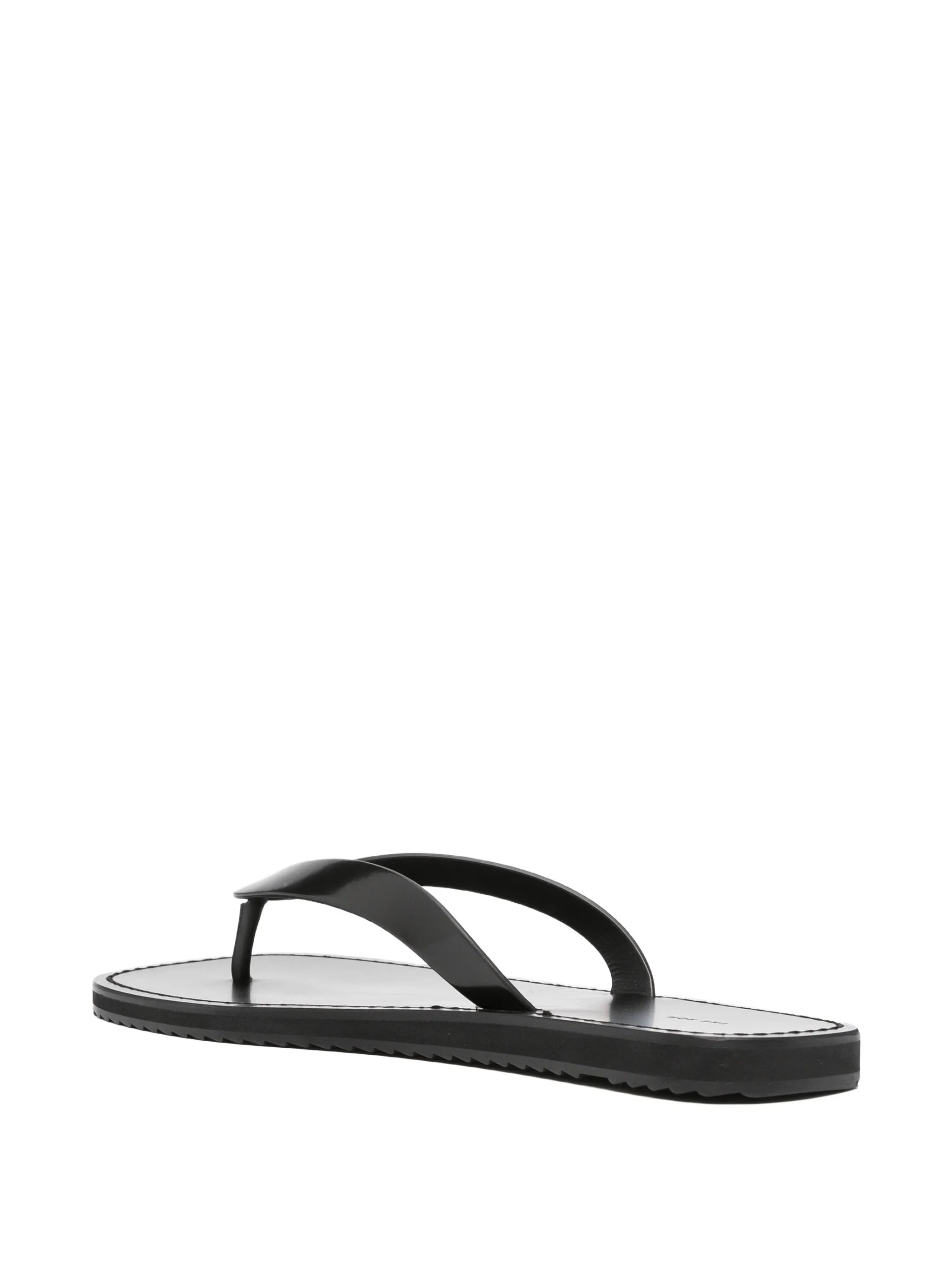 City leather flip flops