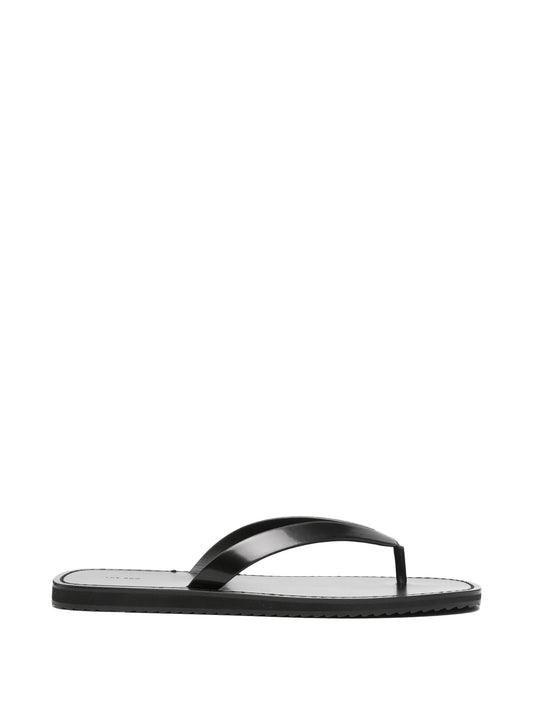 City leather flip flops