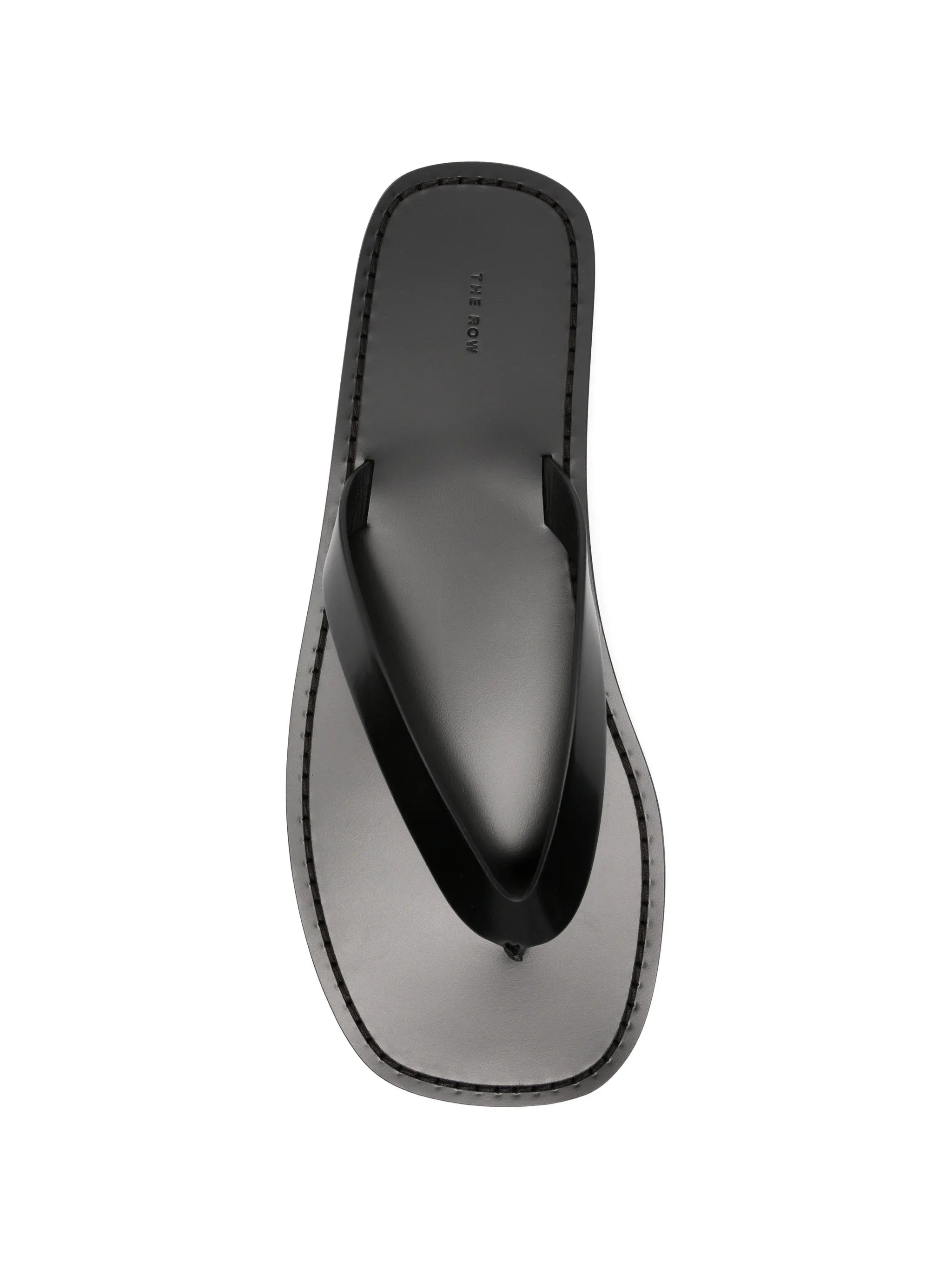 City leather flip flops
