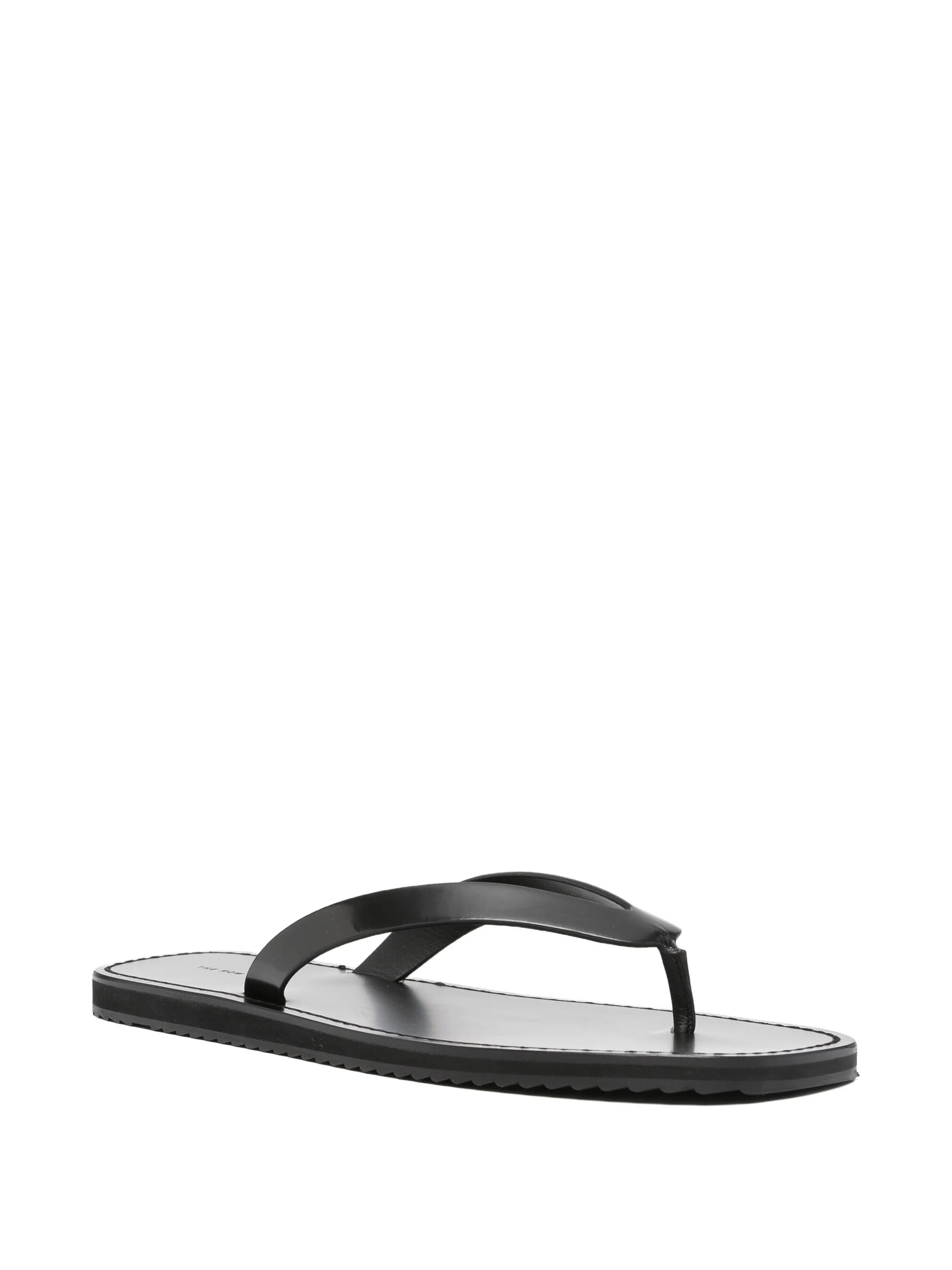City leather flip flops
