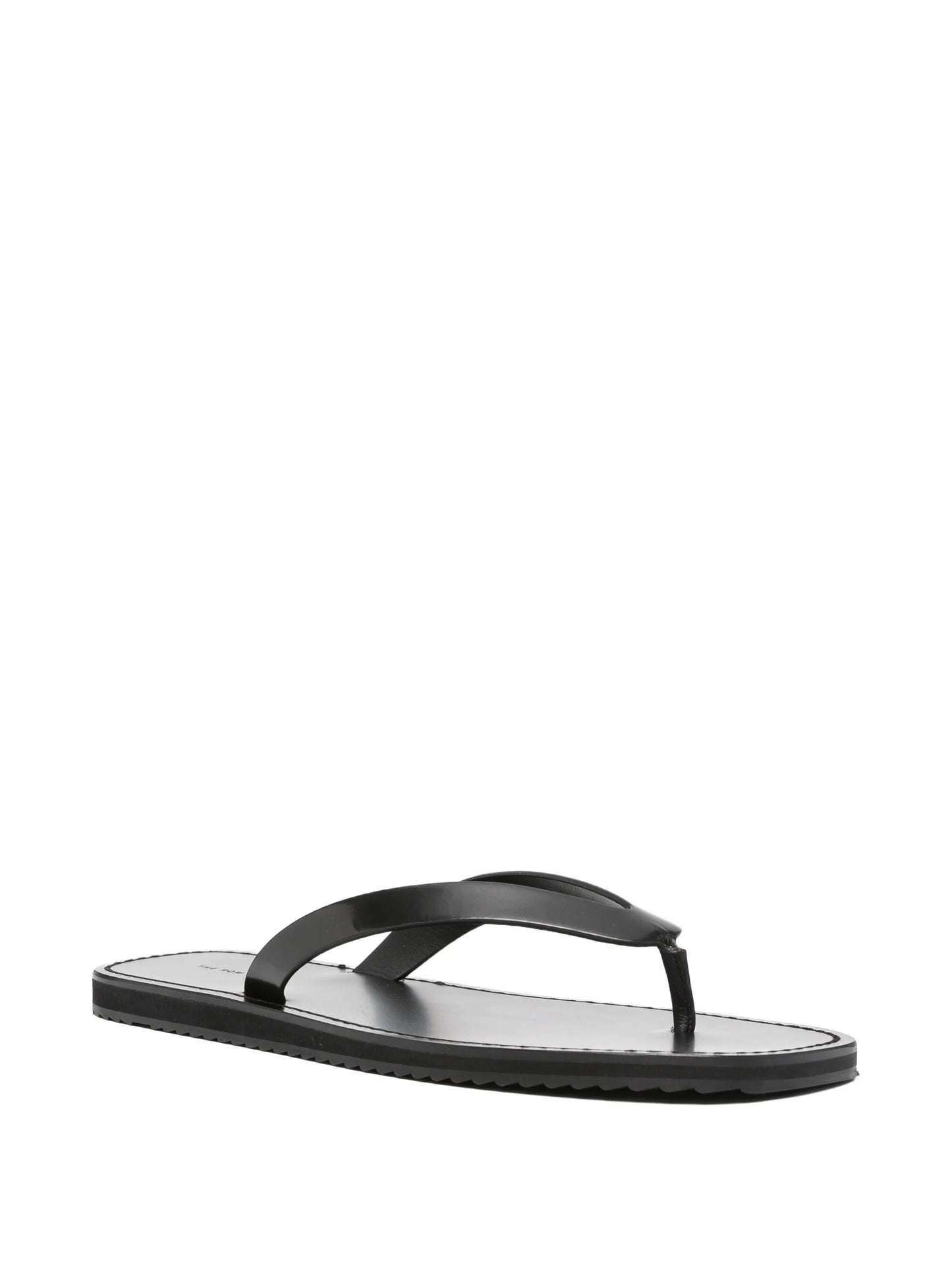 City leather flip flops