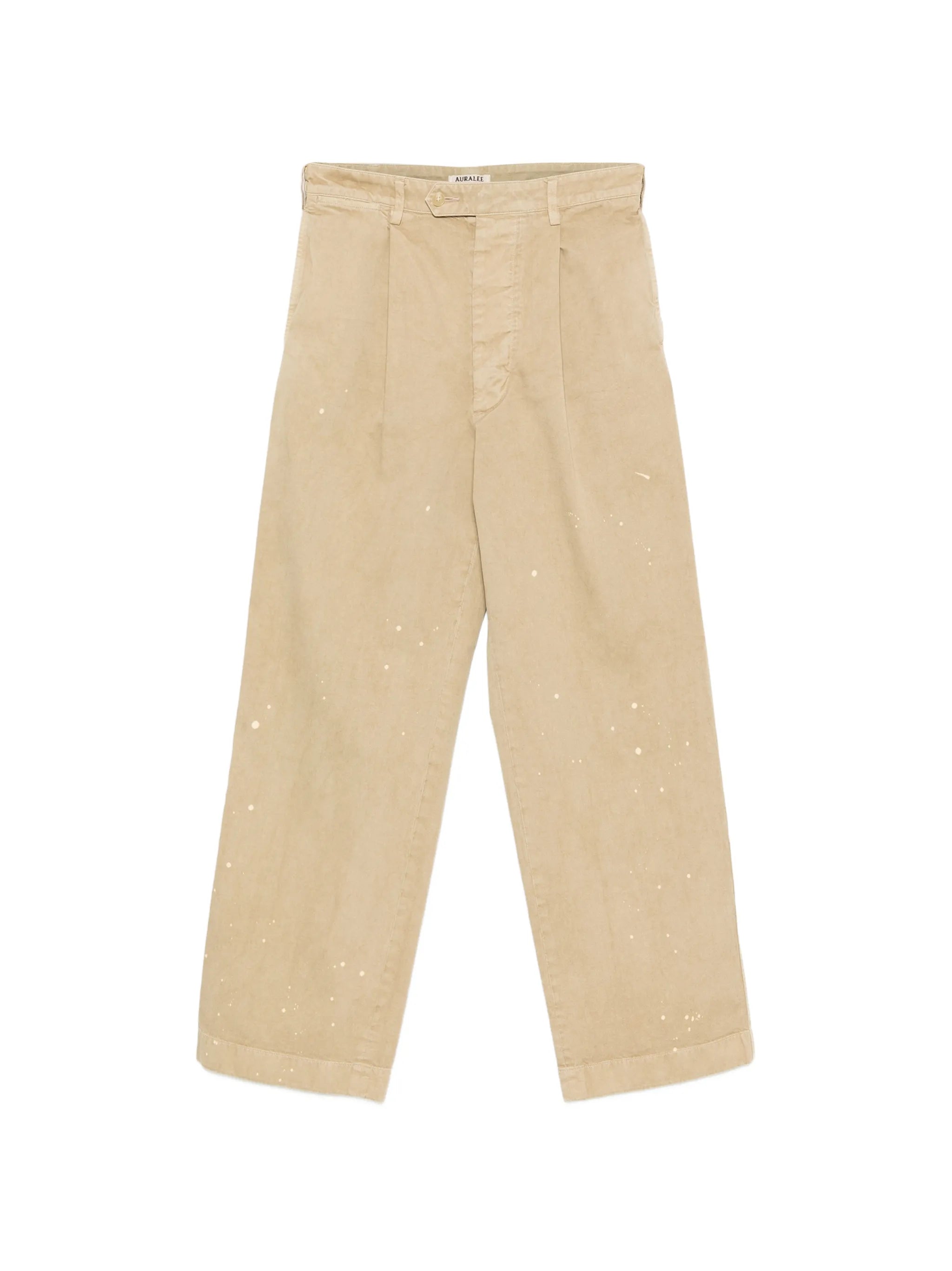 one-tuck wide-leg trousers
