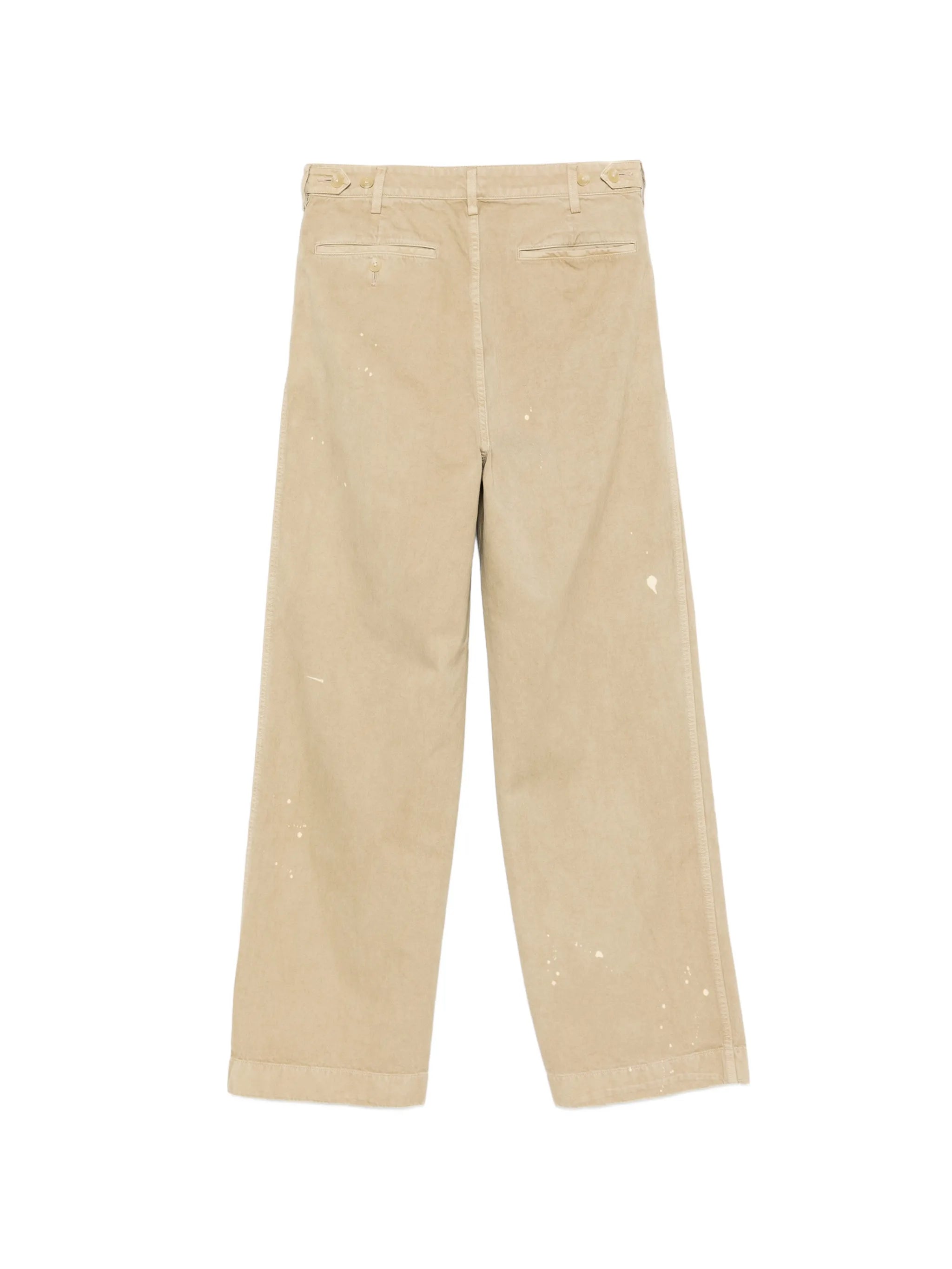 one-tuck wide-leg trousers