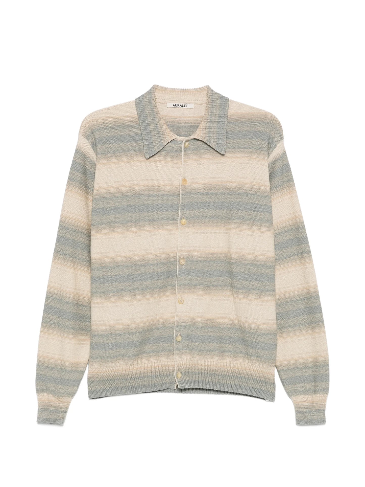 stripe-pattern knit cardigan