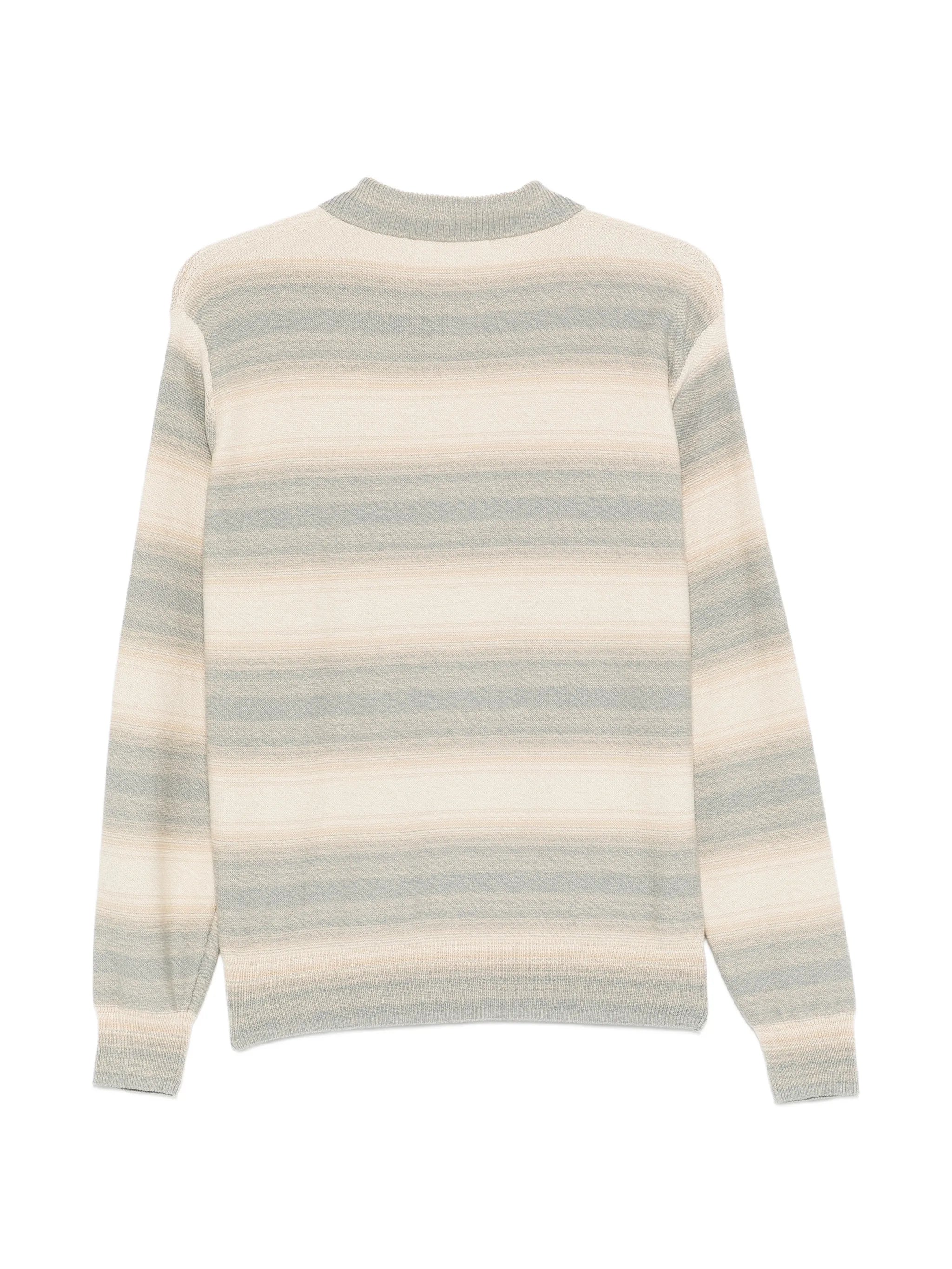 stripe-pattern knit cardigan