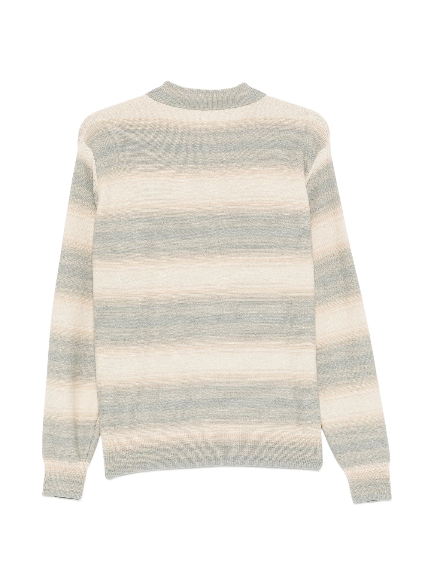 stripe-pattern knit cardigan