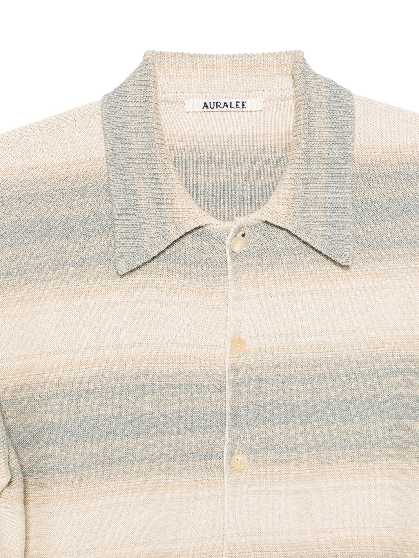stripe-pattern knit cardigan