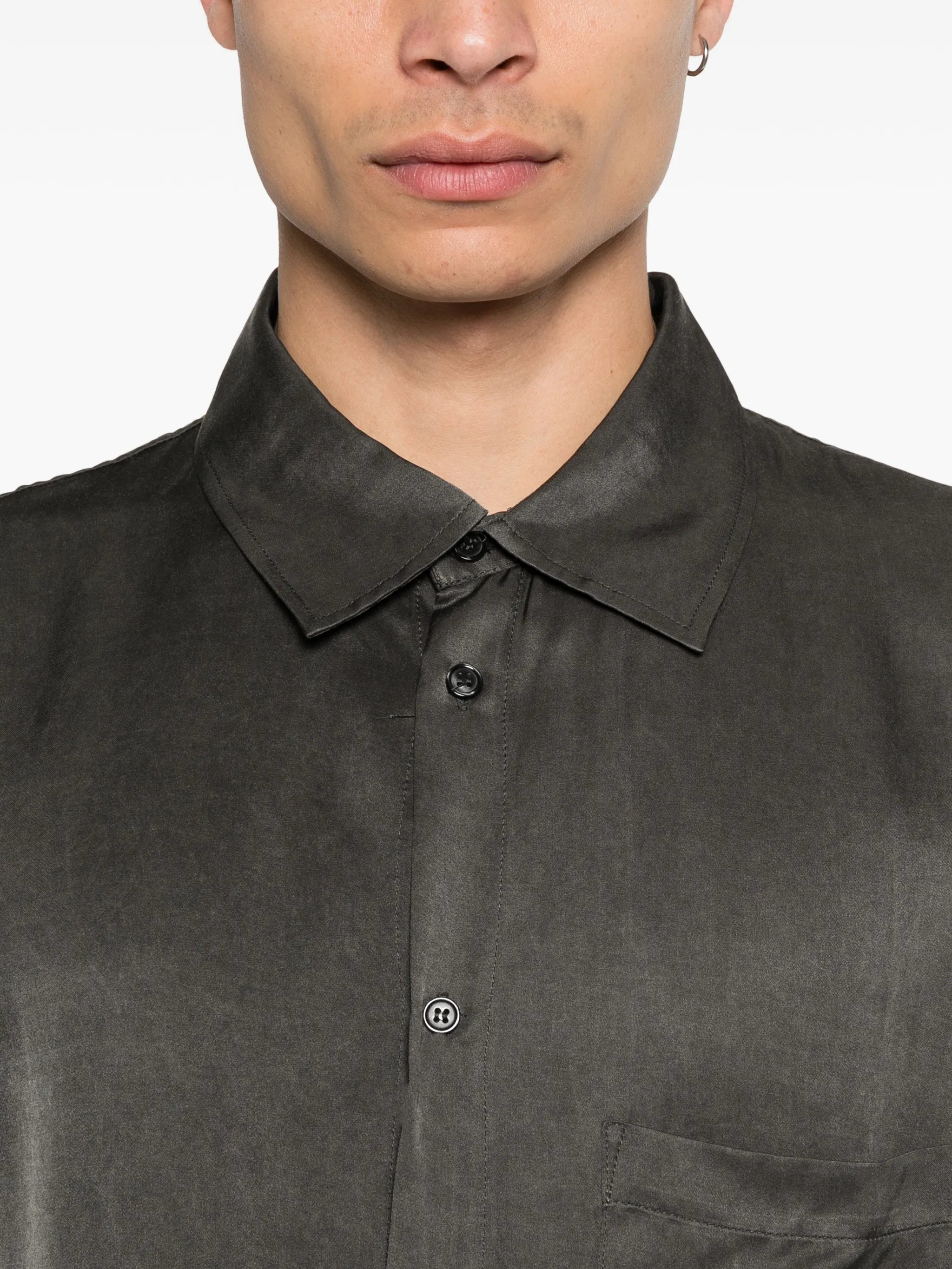 Pete chest-pocket button-fastening shirt
