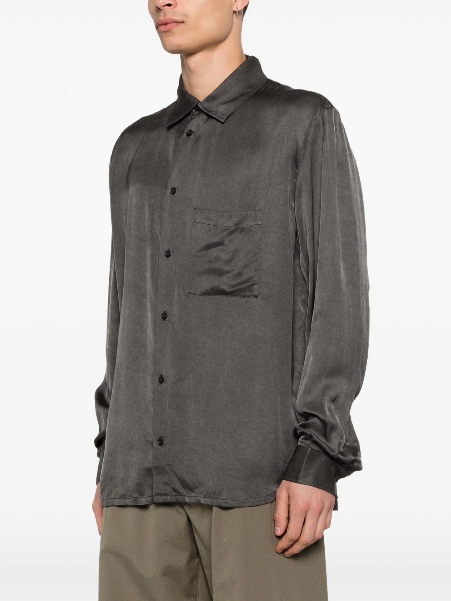 Pete chest-pocket button-fastening shirt