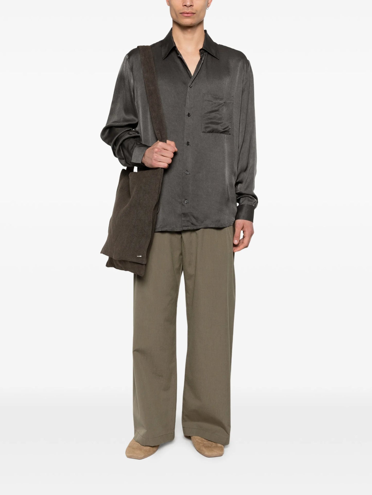 Pete chest-pocket button-fastening shirt