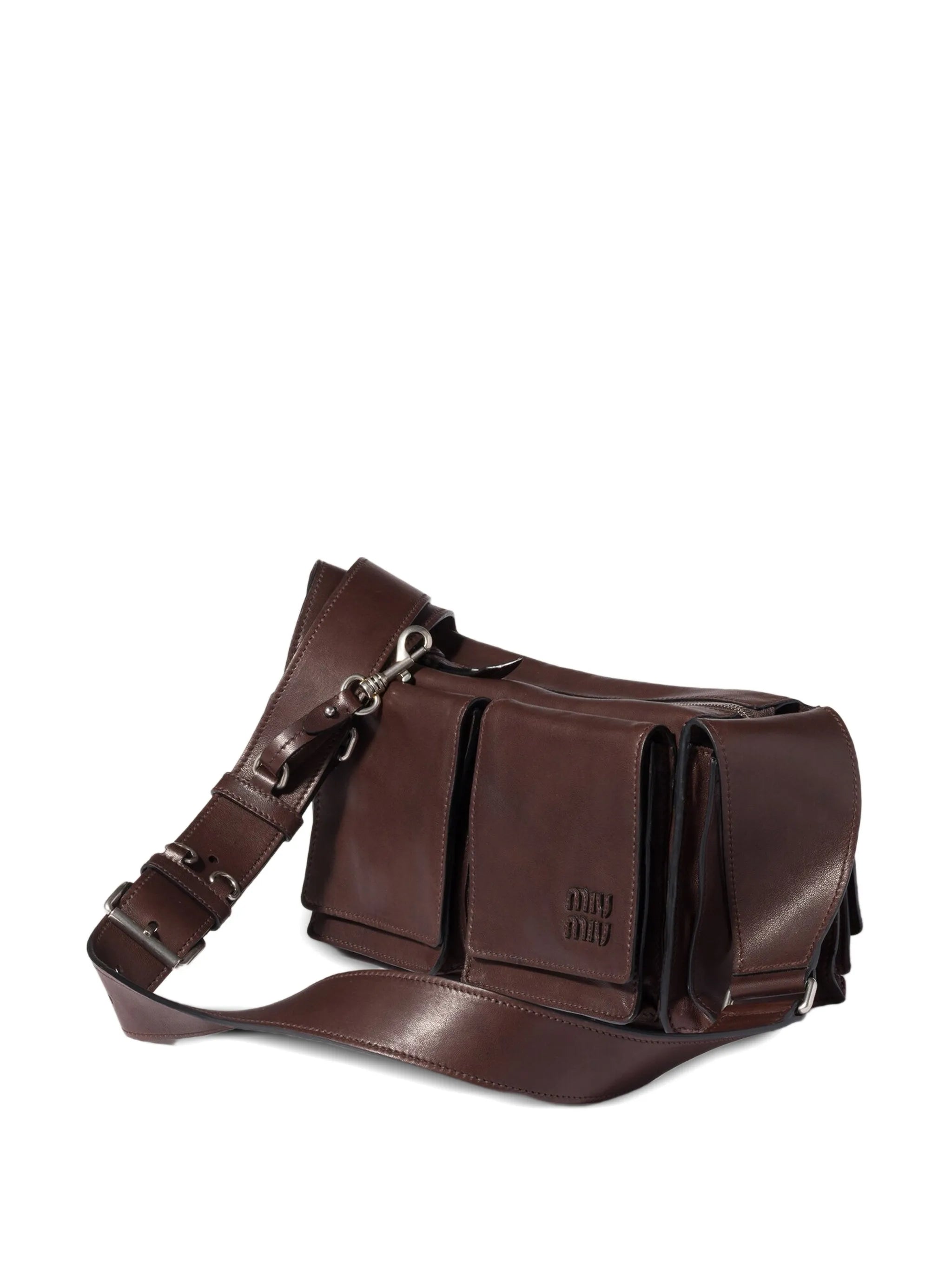 Utilitaire leather shoulder bag