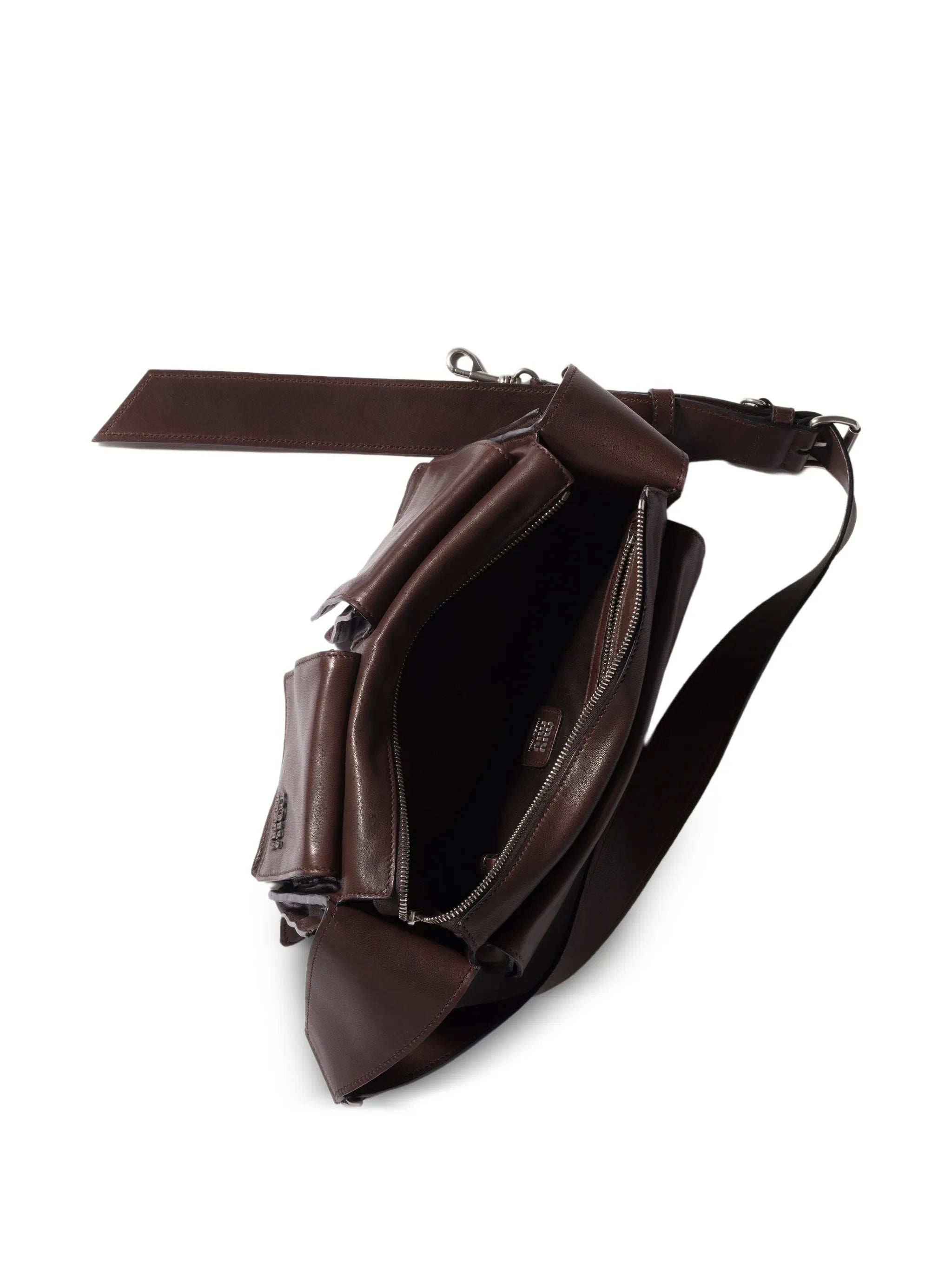 Utilitaire leather shoulder bag